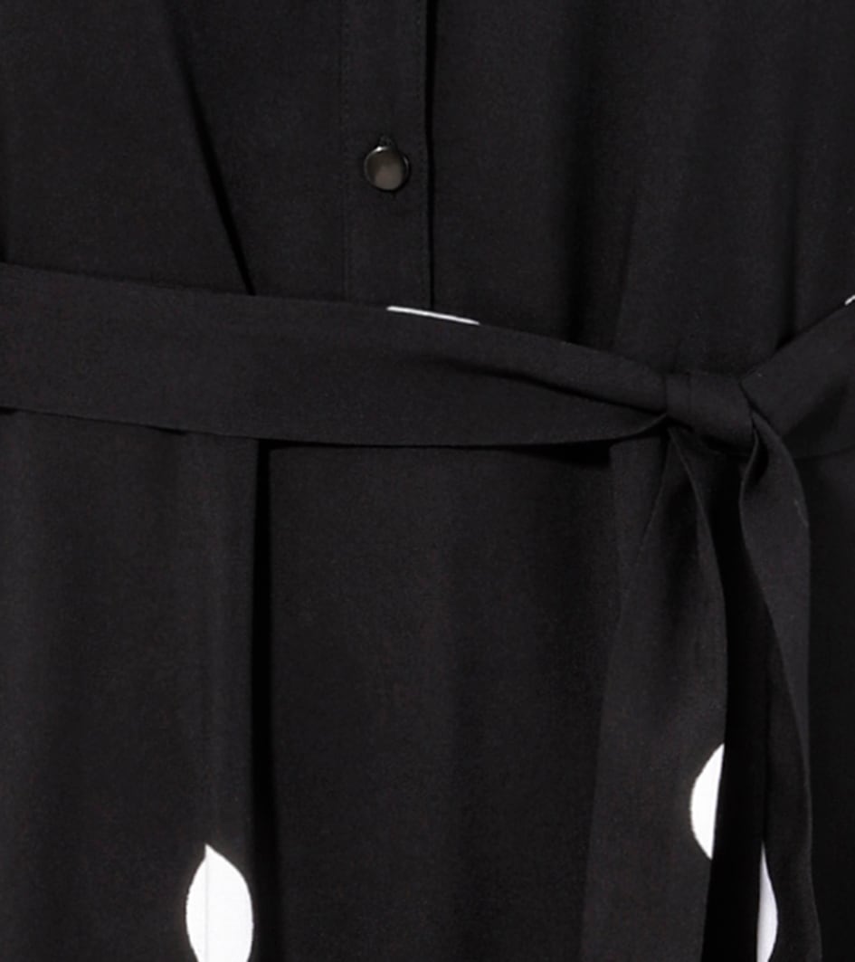 Aniston CASUAL Blusenkleid, (mit abnehmbarem Bindeband), mit kontrastfarbigen Punkten - jedes Teil ein Unikat