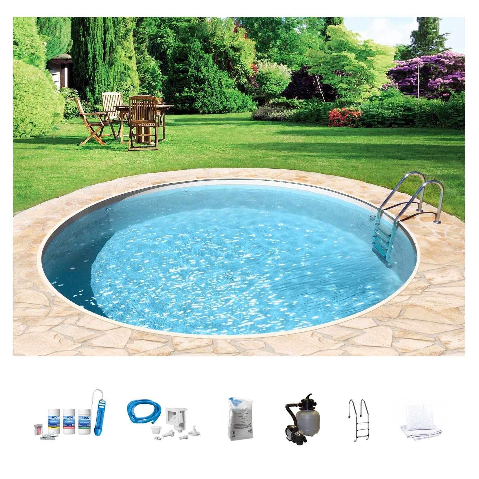 my POOL BWT Rundpool "mit sandfarbener Folie für den Karibik Look" Höhe: 15 günstig online kaufen