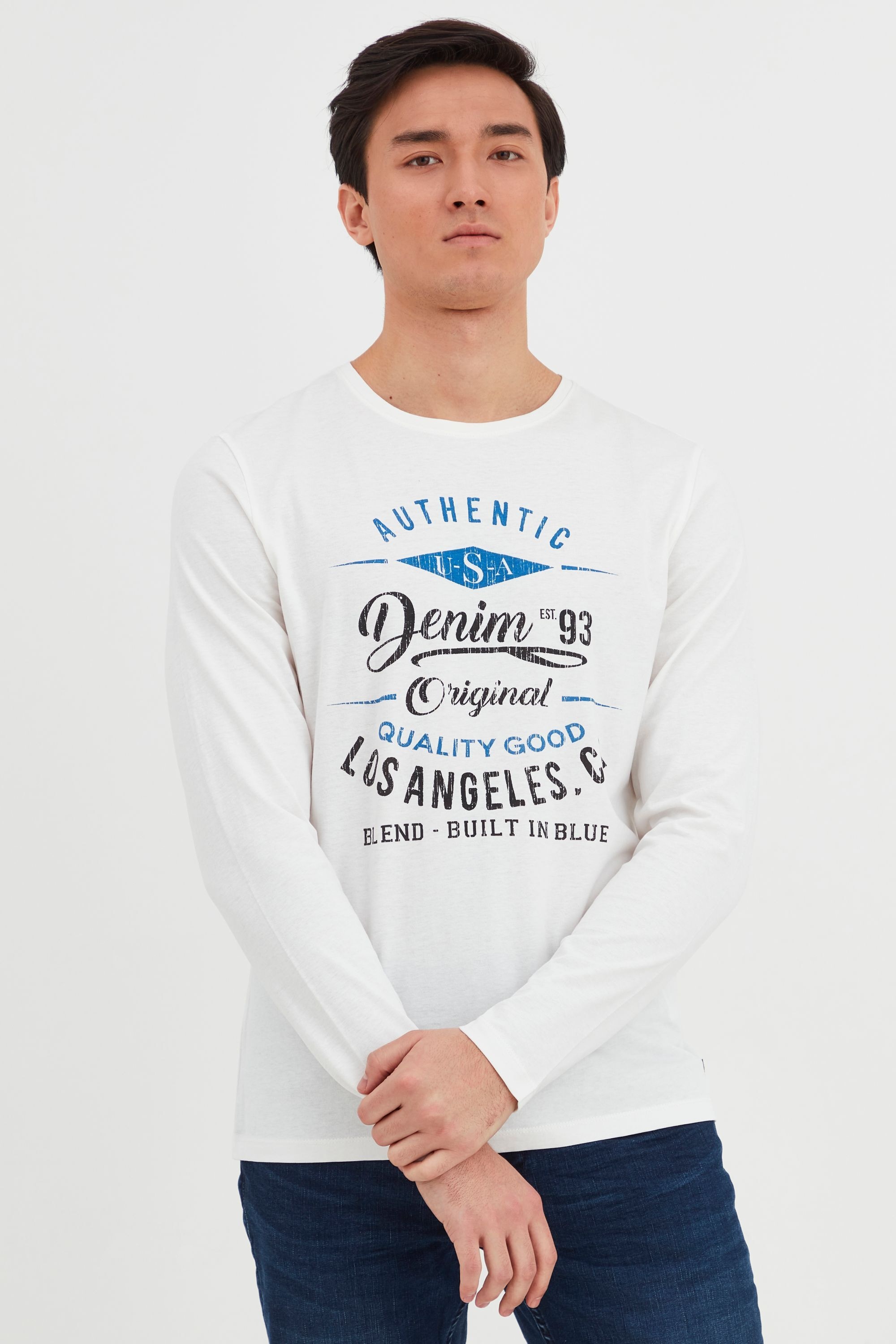 Blend Longsleeve "BHDopper" Klassisches Langarmshirt mit Rundhalsausschnitt günstig online kaufen