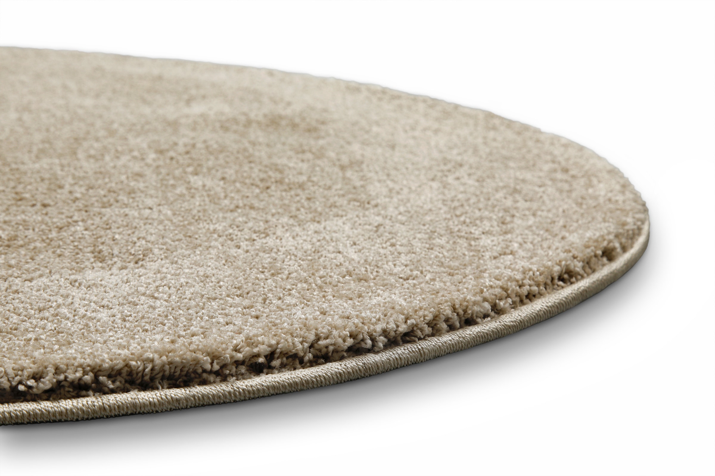 Wecon home Hochflor-Teppich »Manta«, rund, 25 mm Höhe, Langflor, maschinell gewebt, robust, Wohn- & Schlafzimmer, einfarbig