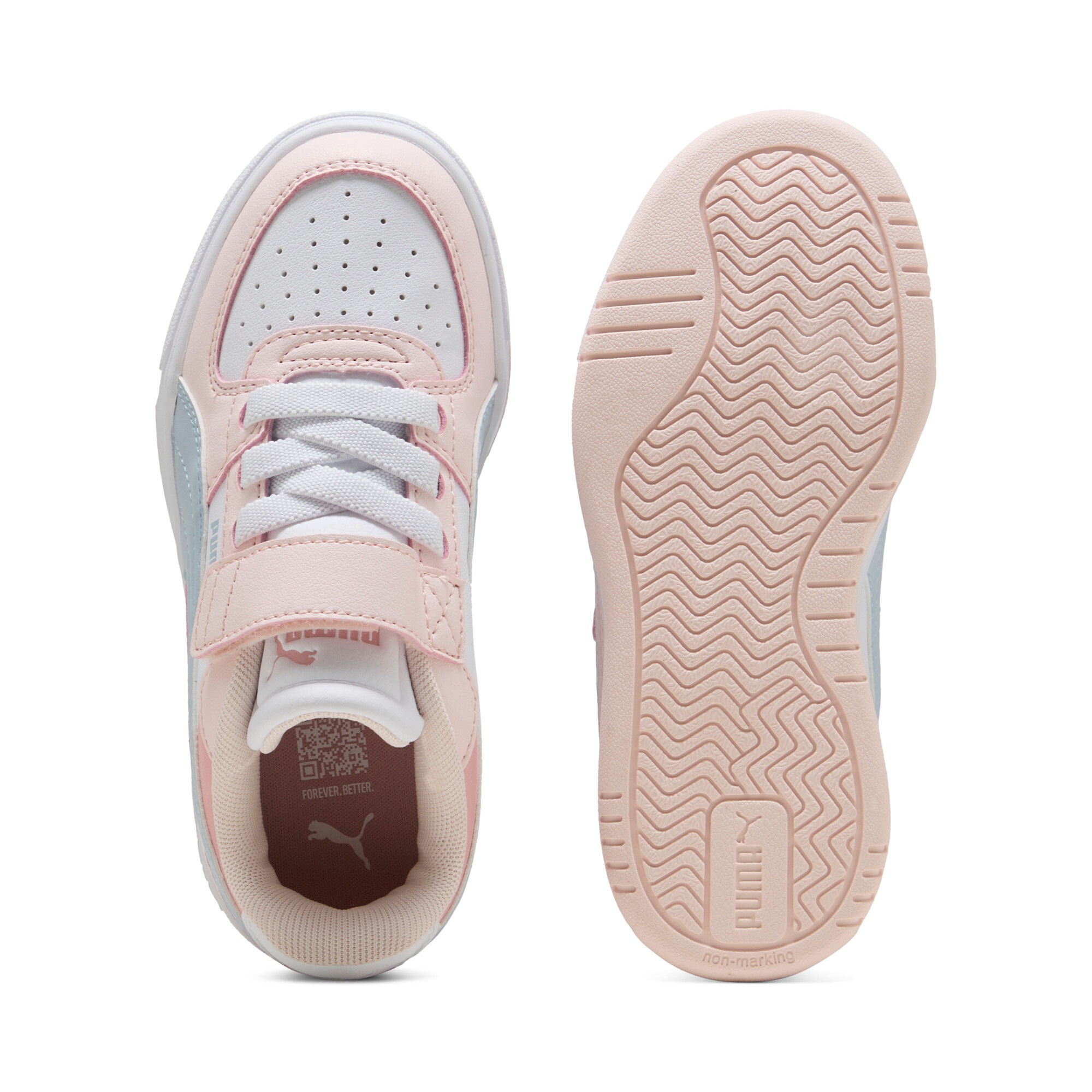 Sneaker PUMA "CAVEN III BLOCK AC+ PS", Mädchen, Gr. 31, jasmine flower, lucite, puma weiß, Synthetik, unifarben, Schuhe Sneaker, mit Klettverschluss, leicht profilierte Gummilaufsohle 3