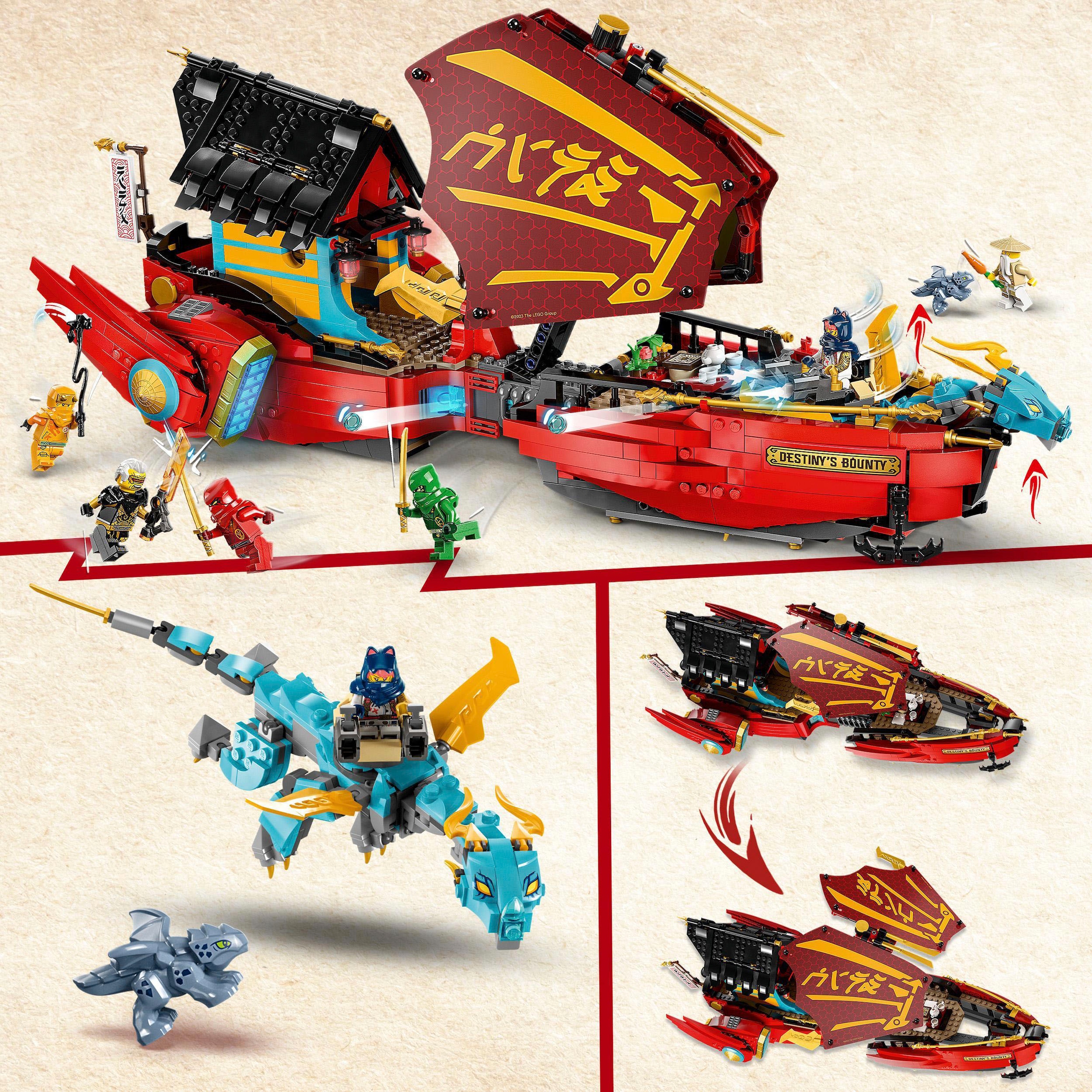 LEGO® Konstruktionsspielsteine »Ninja-Flugsegler im Wettlauf mit der Zeit (71797), LEGO® NINJAGO«, (1739 St.), Made in Europe