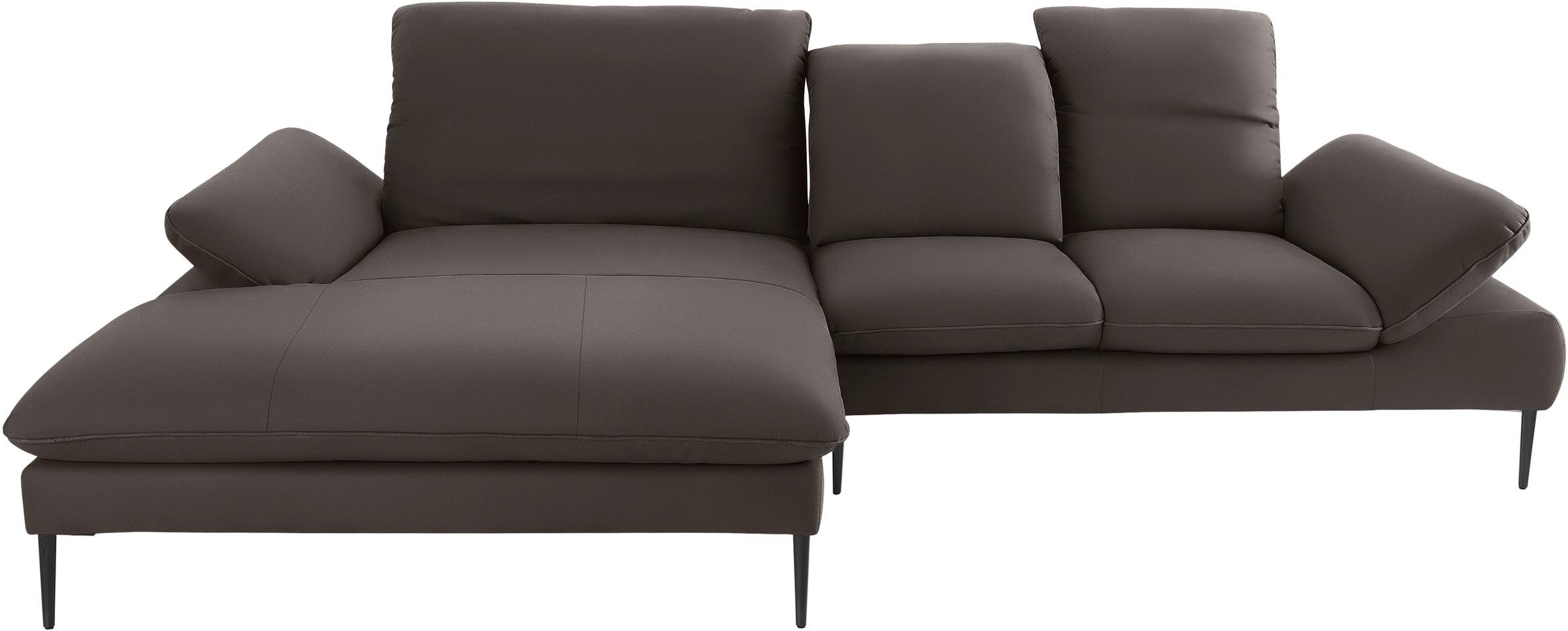 W.SCHILLIG Ecksofa »enjoy&MORE, Designsofa, elegant und bequem, L-Form«, Sitztiefenverstellung, Füße schwarz pulverbeschichtet, Breite 310 cm