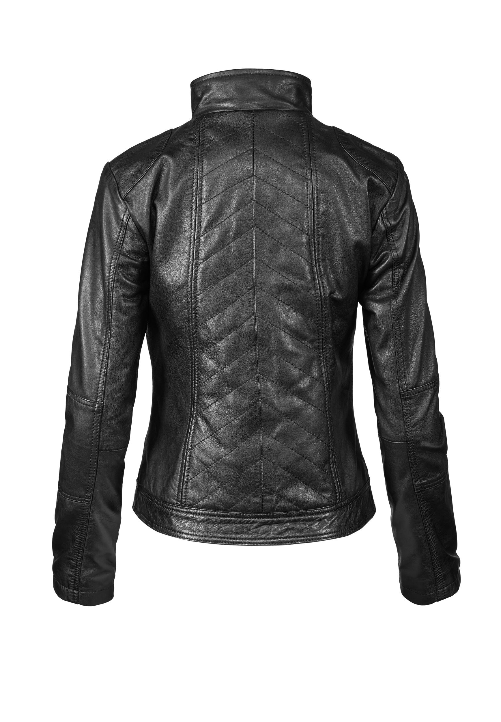 7eleven Lederjacke »SERENATE« ohne Kapuze aus hochwertigem Leder