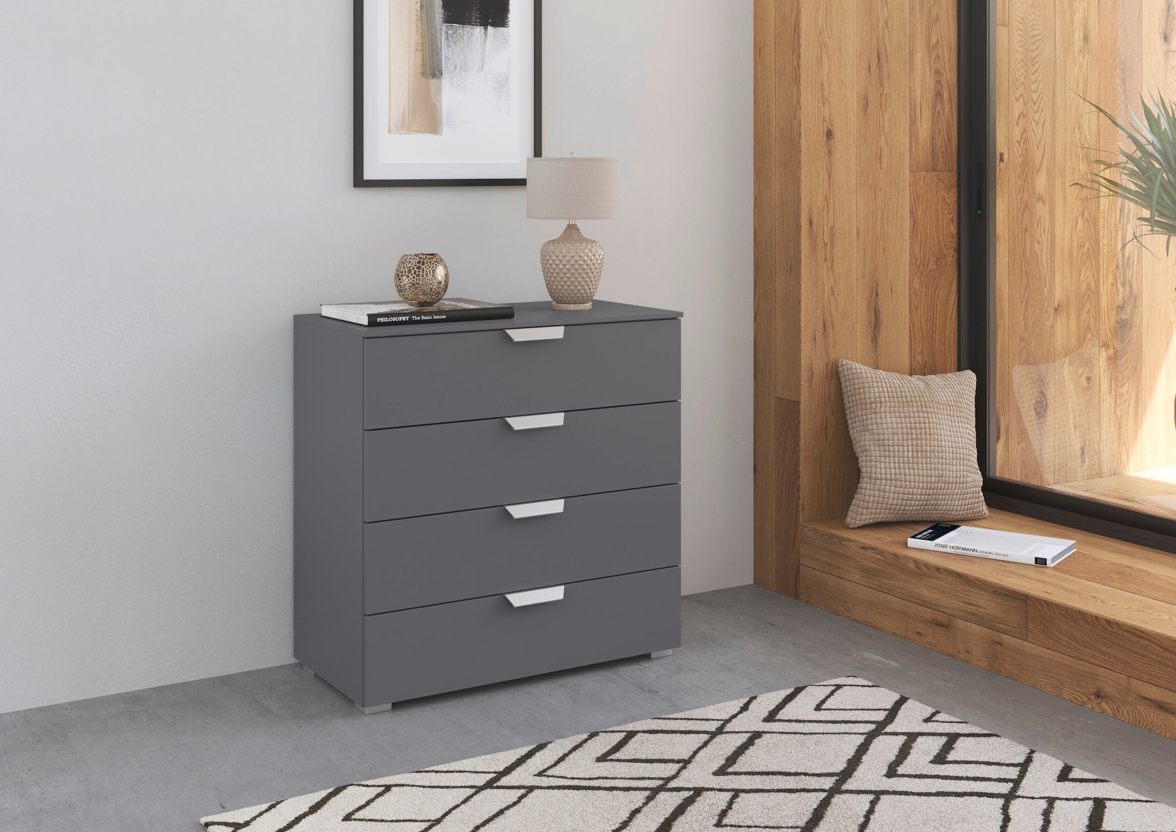 rauch Schubkastenkommode »Sideboard Schubladenkommode ORIAS mit Dekor- oder Hochglanzfront«, (Breite 80 cm inkl. Soft-Close-Funktion), vier große und geräumige Schubladen mit viel Stauraum MADE IN GERMANY