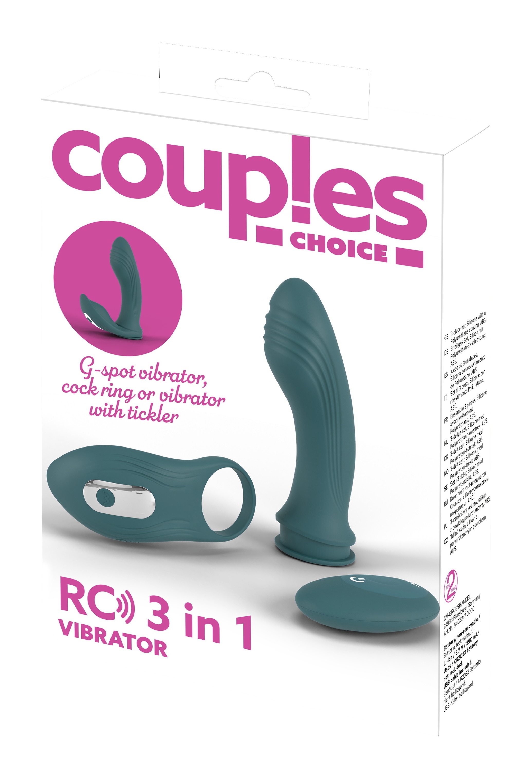 coup!es choice Vibrator »Vibrator RC 3 in 1 Vibrator«