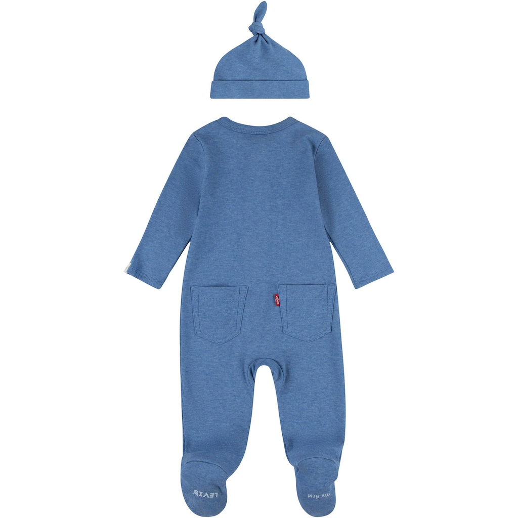 Levi's® Kids Neugeborenen-Geschenkset »LVN FOOTED COVERALL & HAT SET«, (Set, 2 tlg.)