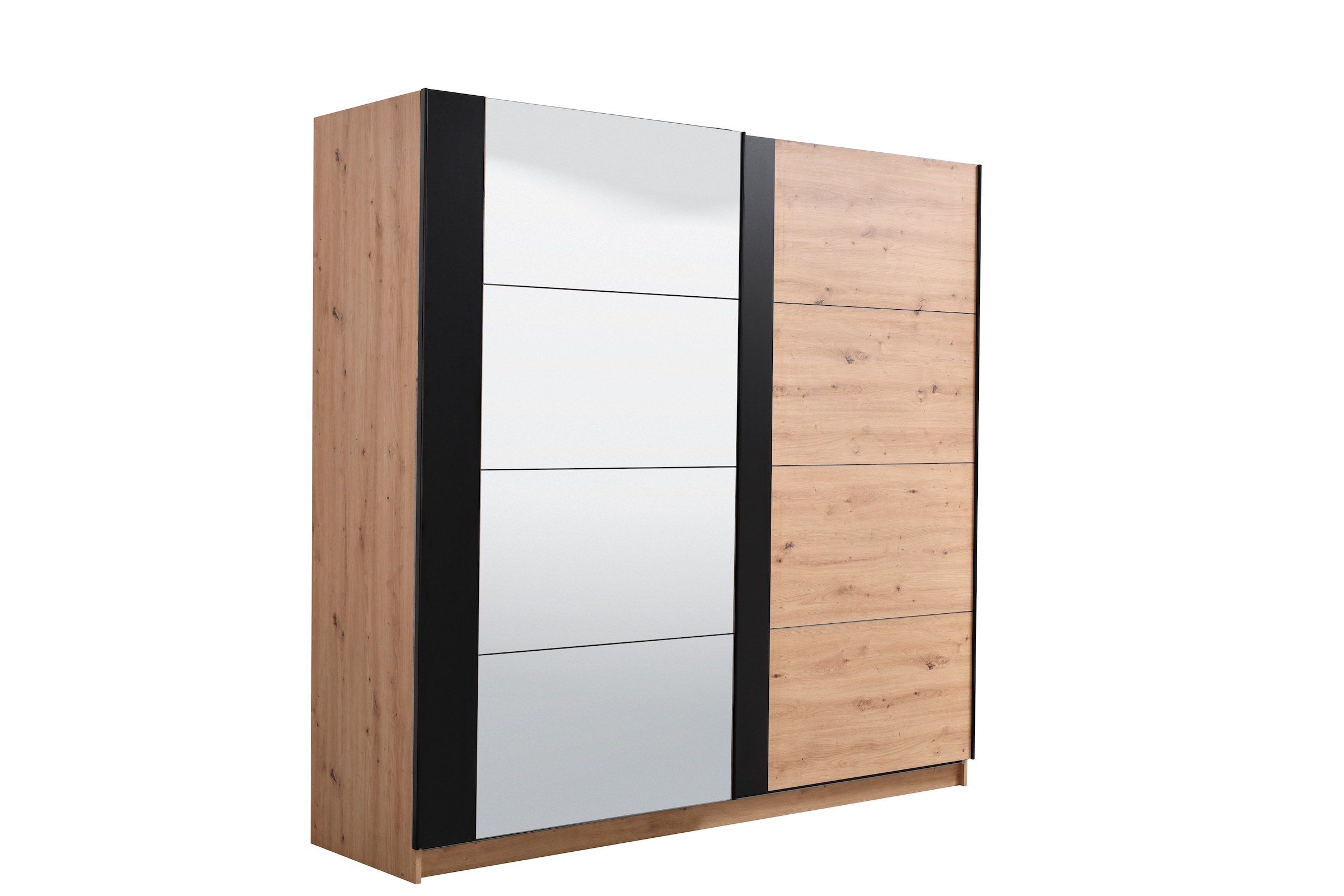 INOSIGN Schwebetürenschrank »Sardinia, Kleiderschrank mit Spiegel, Made in Europe«, viel Stauraum durch großzügige Innenausstattung, 170 oder 262cm breit