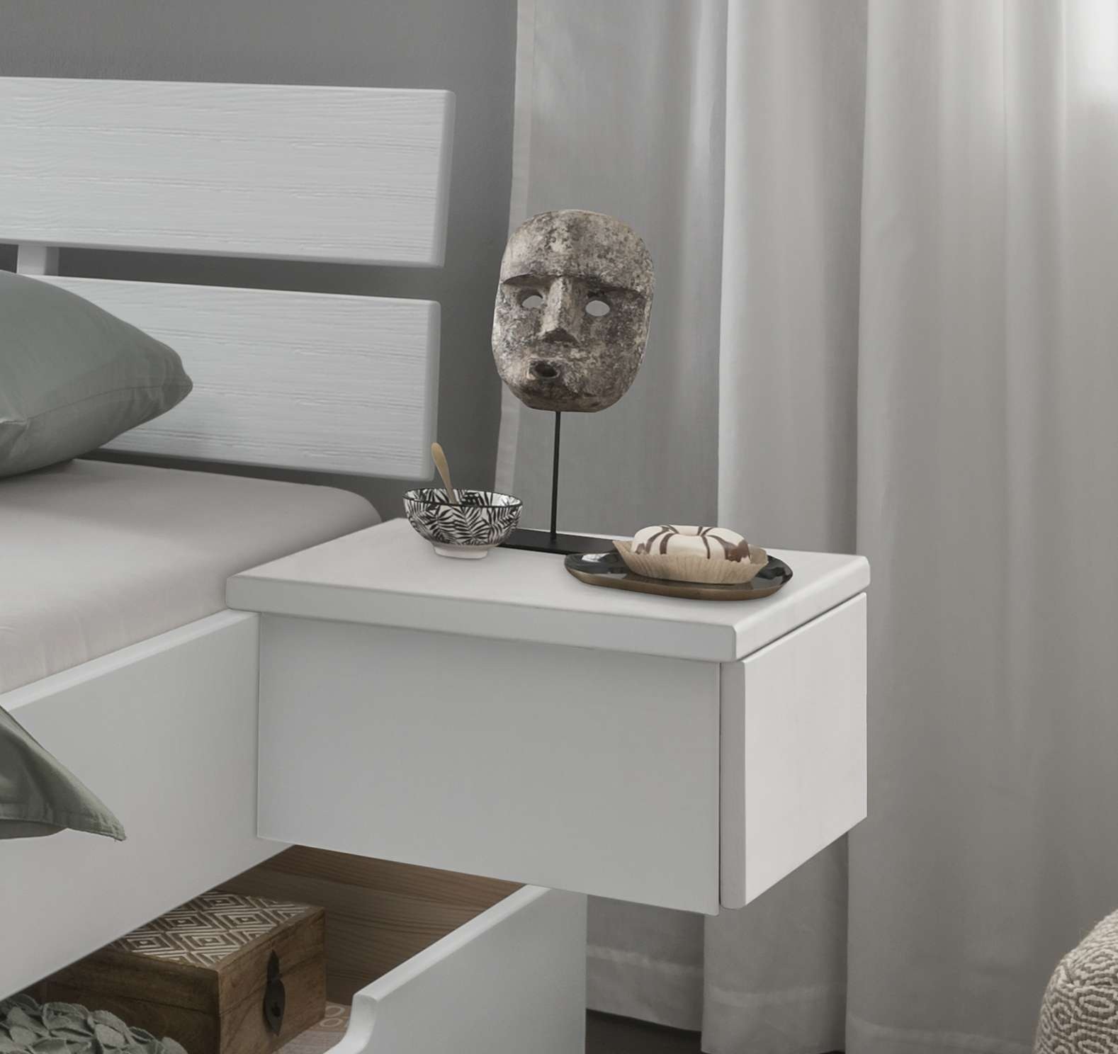 Home affaire Nachttisch "Progress Hängetische, aus massiver Kiefer, FSC-zer günstig online kaufen