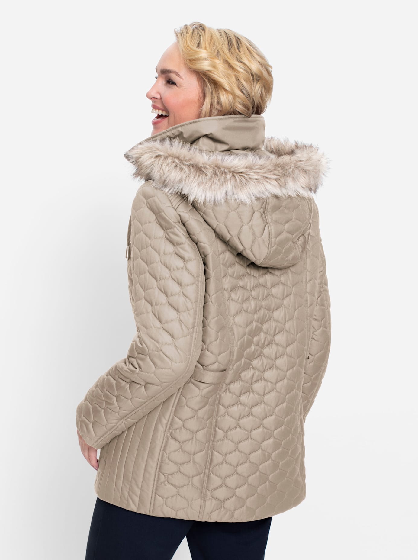 Classic Steppjacke, mit Kapuze