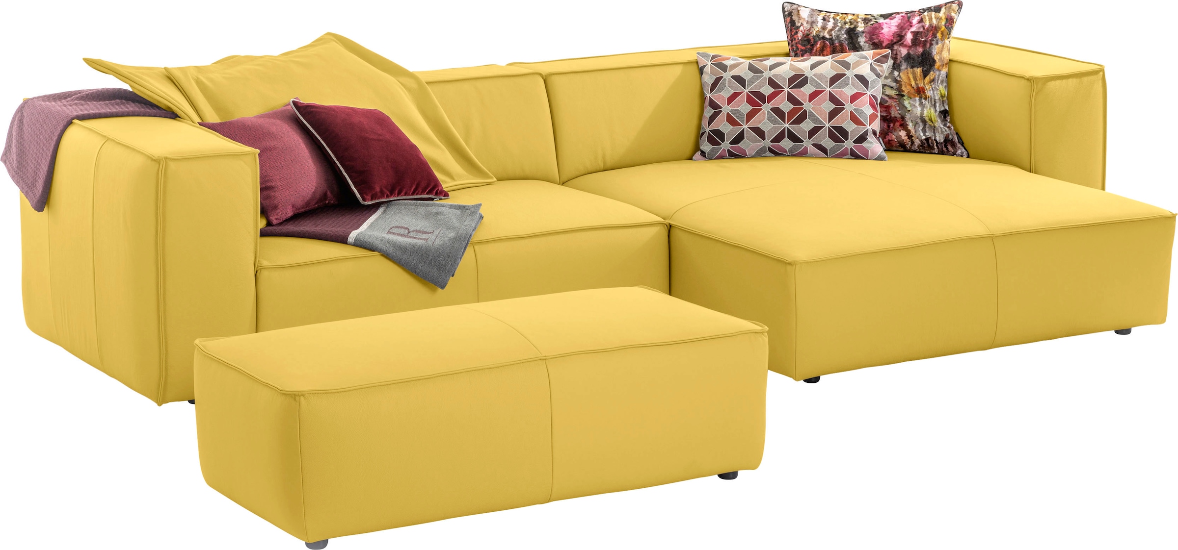 W.SCHILLIG Ecksofa "around-the-block", (Spar-Set), inklusive Hocker, mit el günstig online kaufen