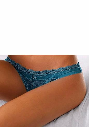 LASCANA String »Premium Dessous«, aus zarter Spitze mit feiner Zierschleife und Accessoire