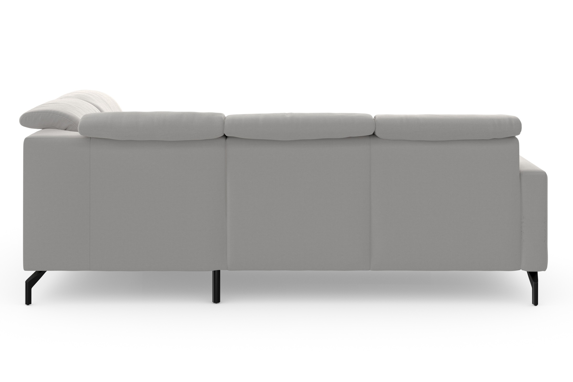 Ecksofa SIT & MORE "Bailando L-Form", silber, B:249cm H:84cm T:205cm, Sofas, Ecksofa, wahlweise mit Kopfteilverstellung und Vorziehsitz, motorisch 3