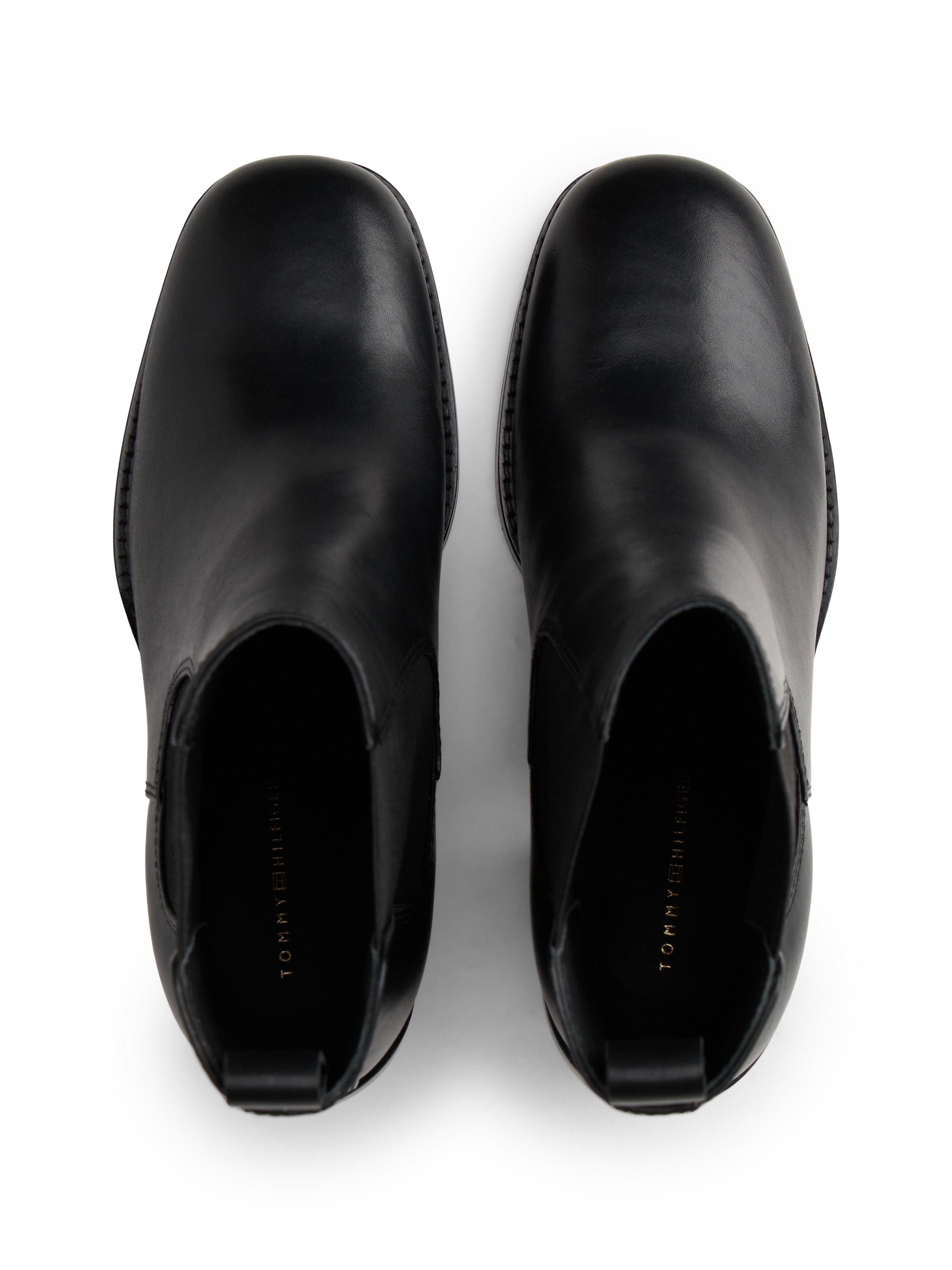 Tommy Hilfiger Chelseaboots »SQUARE TOE CHELSEA HIGH BLOCK HL«  , Blockabsatz, Stiefelette mit beidseitigem Strecheinsatz