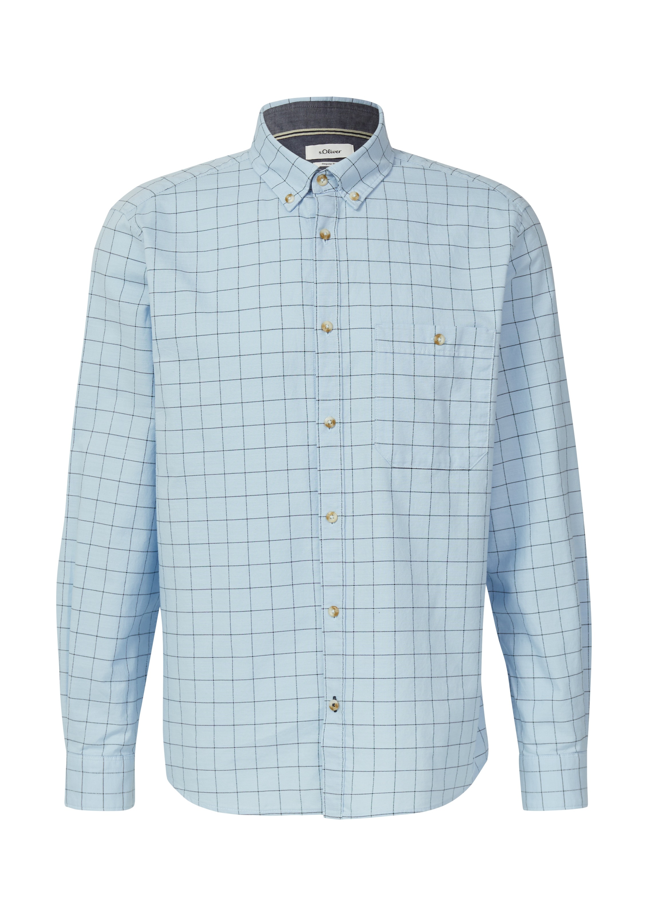 Thumbnail - s.Oliver Langarmhemd mit Logo Stickerei