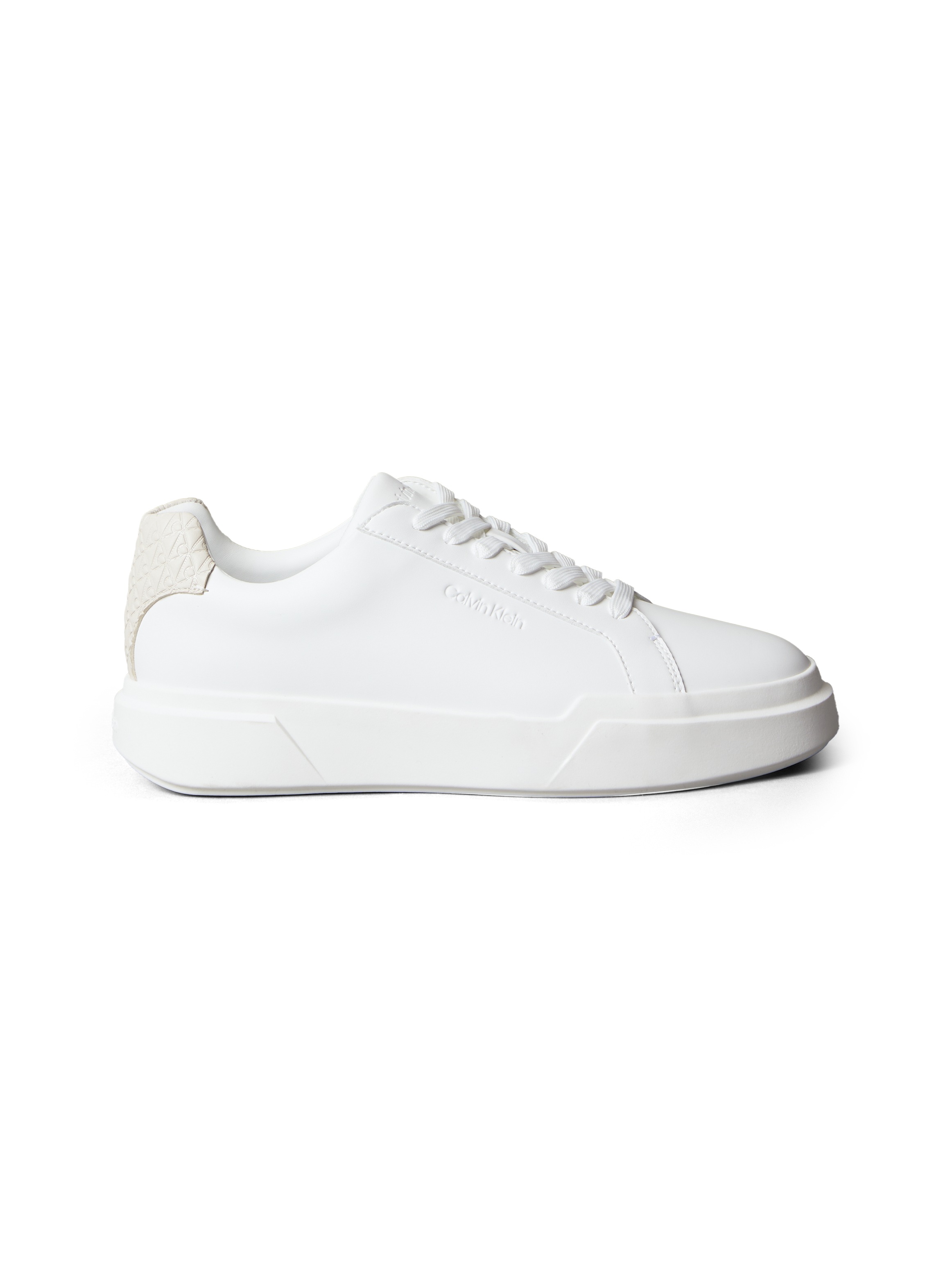Calvin Klein Sneaker »CHUNKY CUPSOLE LACEUP LTH BT AOP«  Halbschuh, Freizeitschuh, Schnürschuh mit geprägtem Fersenbereich