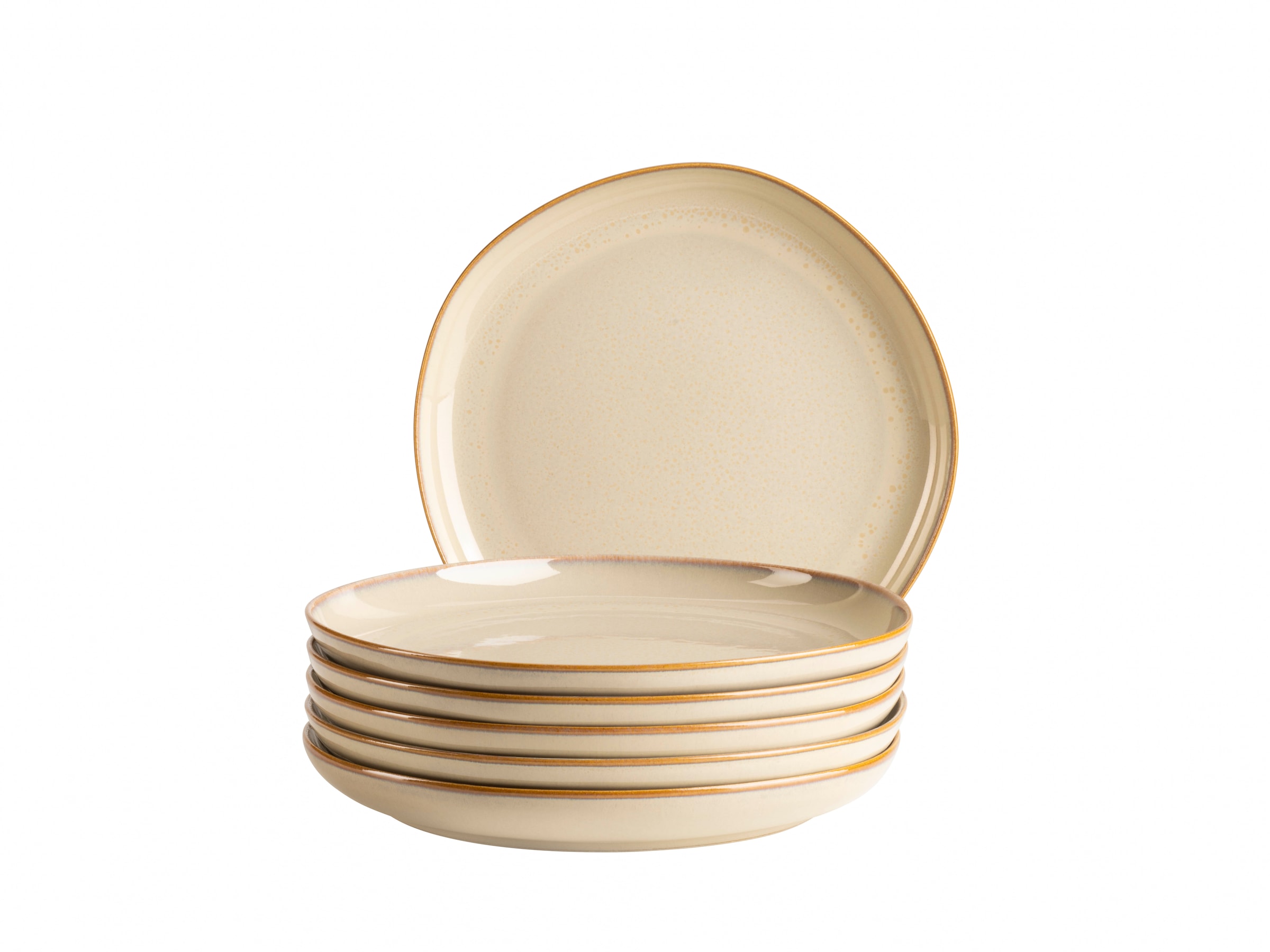 Mäser Beige Dessertteller "Cordelia Teller Set Aus Steinzeug" Geschirr-Set von Baur