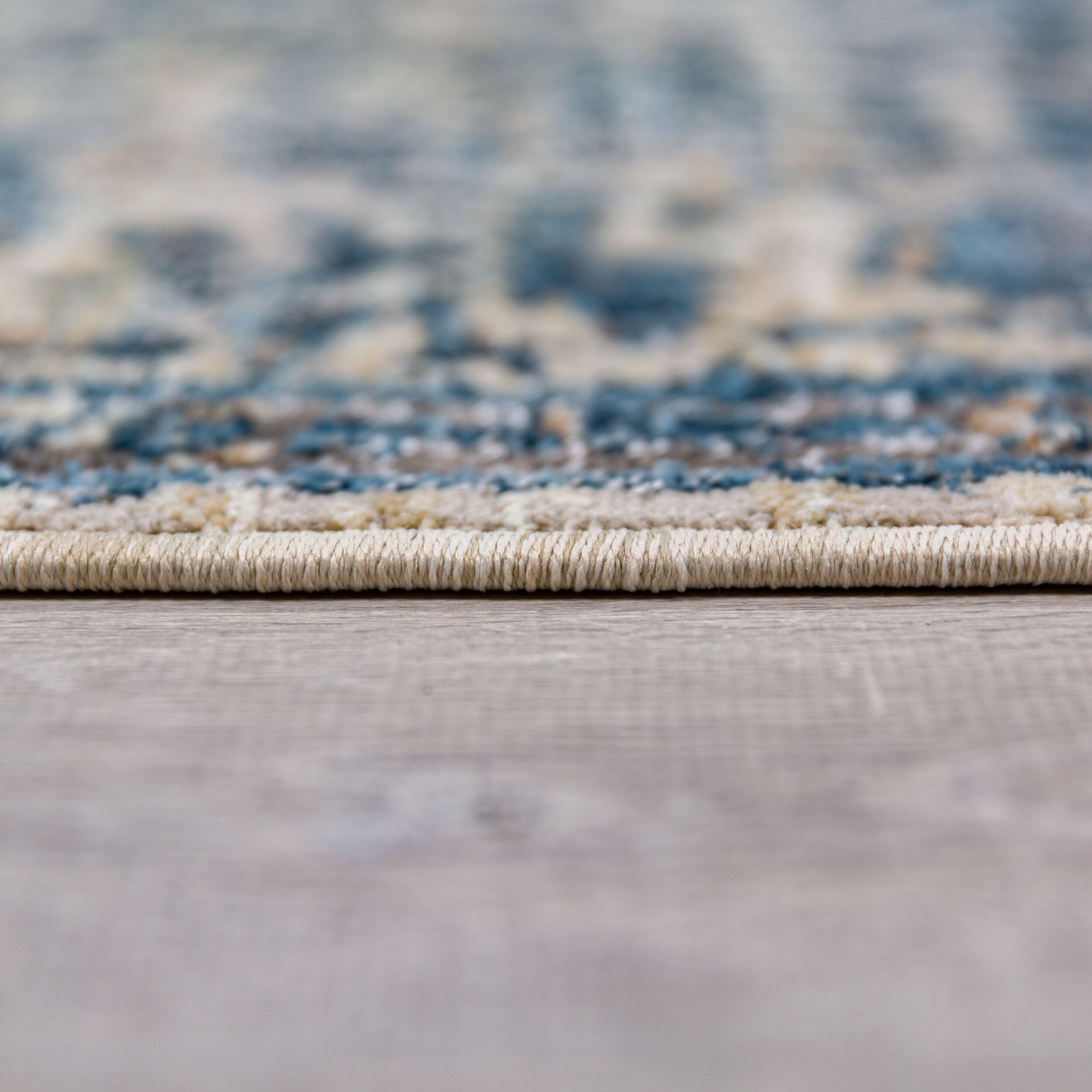 Teppich FLAIR RUGS "Cordelia Vintage", blau, B:200cm H:7mm L:300cm, Kunstfaser, Teppiche, Teppich, aus recyceltem Polyester, Wohnzimmer, Schlafzimmer, Esszimmer 3