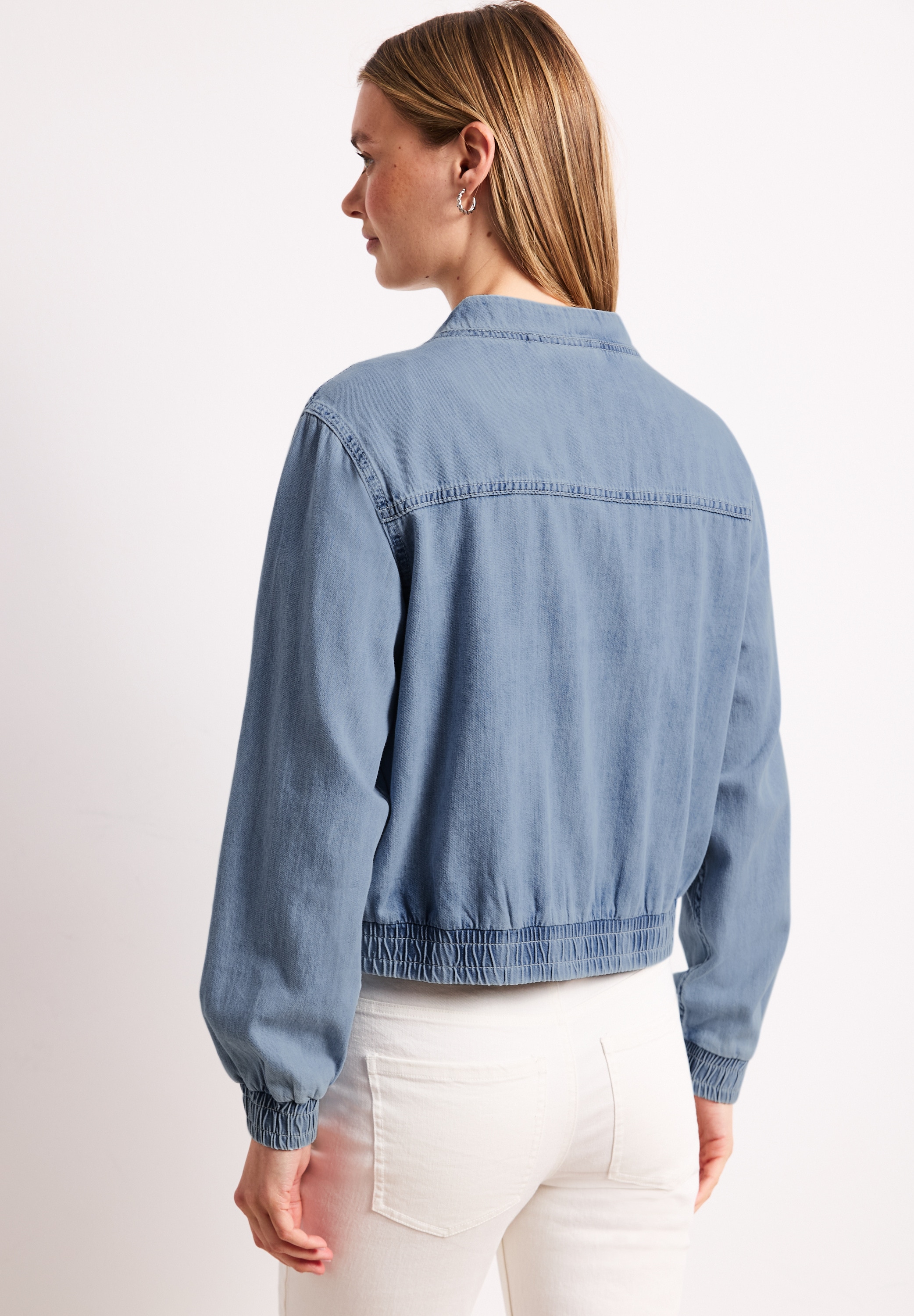 STREET ONE Jeansjacke ohne Kapuze aus reiner Baumwolle