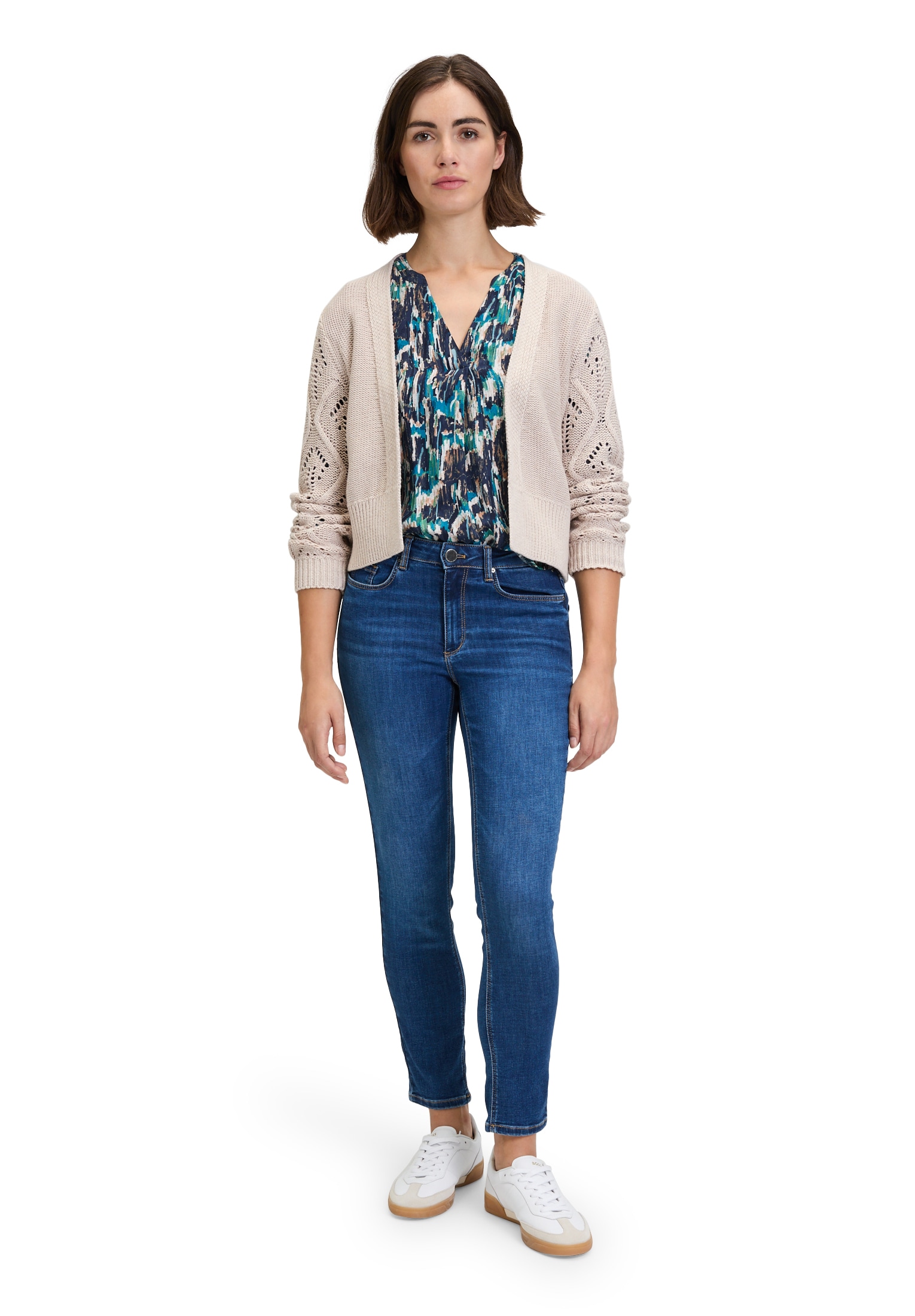 Betty&Co Strickjacke »Betty & Co Grobstrickjacke ohne Verschluss«, Rippbündchen