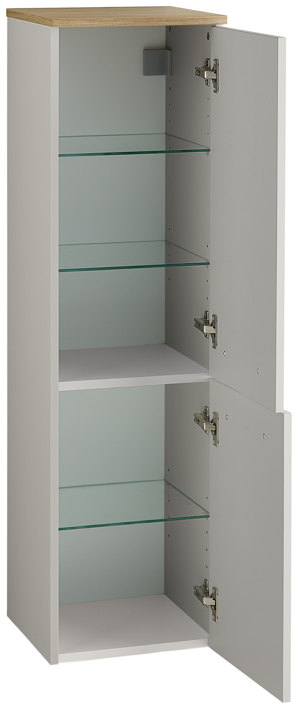 Saphir Midischrank »Quickset 500, Badschrank 32,4 cm breit, 2 Türen« 2 Einlegeböden, Badezimmer-Midischrank