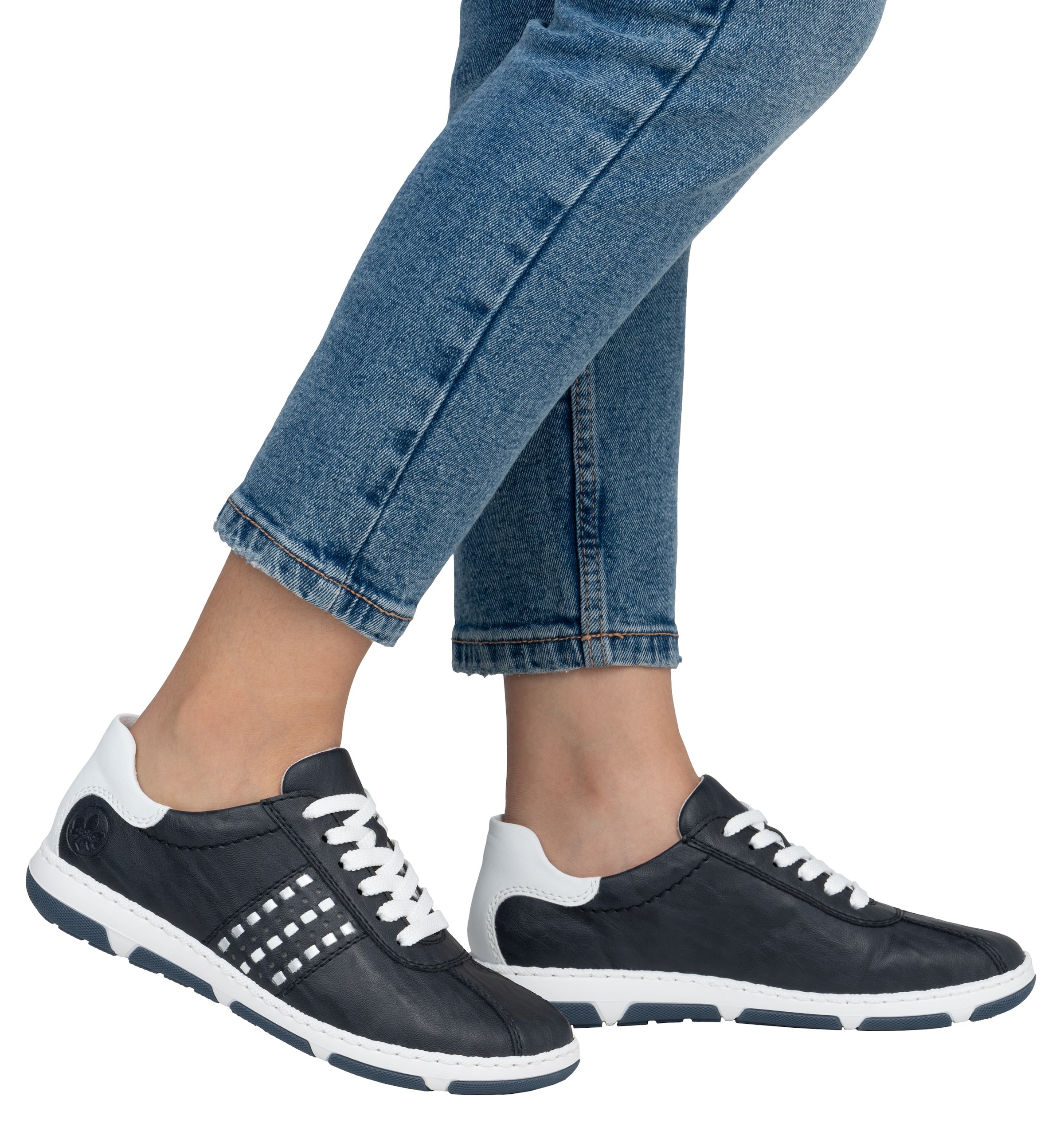 Rieker Sneaker, Halbschuh, Freizeitschuh, Schnürschuh mit gepolstertem Schaftrand