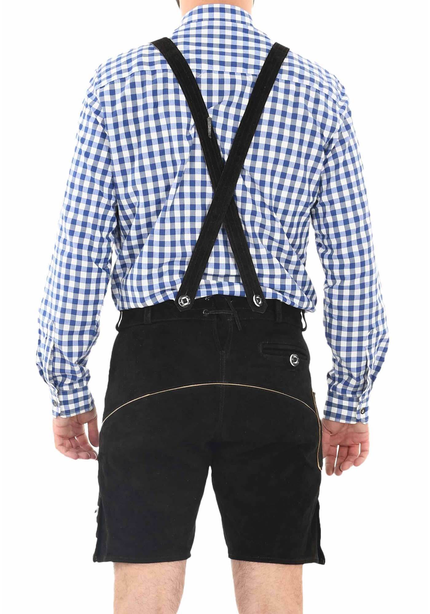 Alessandro Salvarini Trachtenlederhose »ASFerdl«, Lederhose in Trachtenstil in kurzer Schnittform aus Echtleder