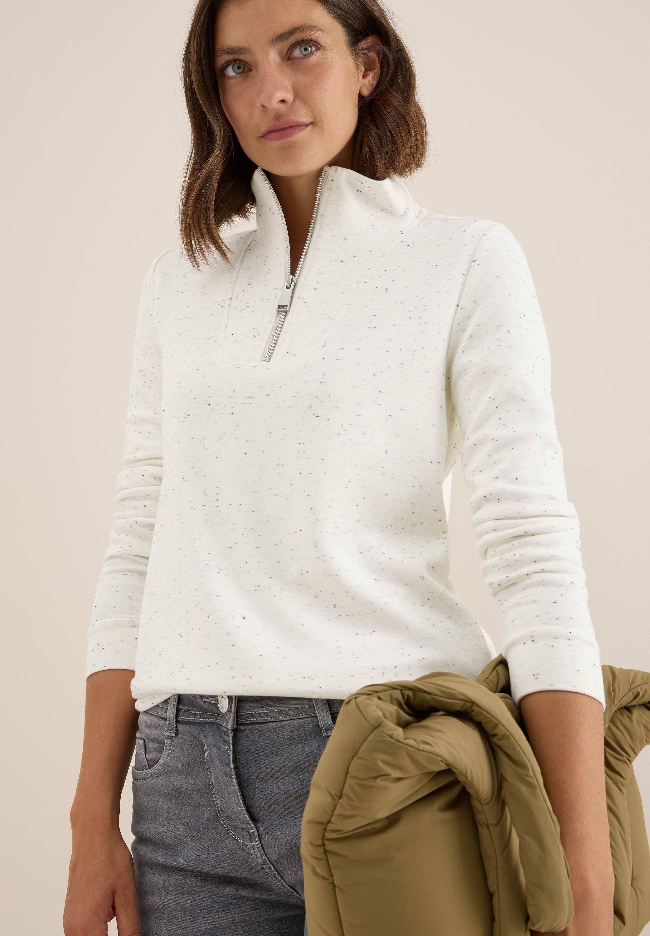 Cecil Langarmshirt mit strukturiertem Muster