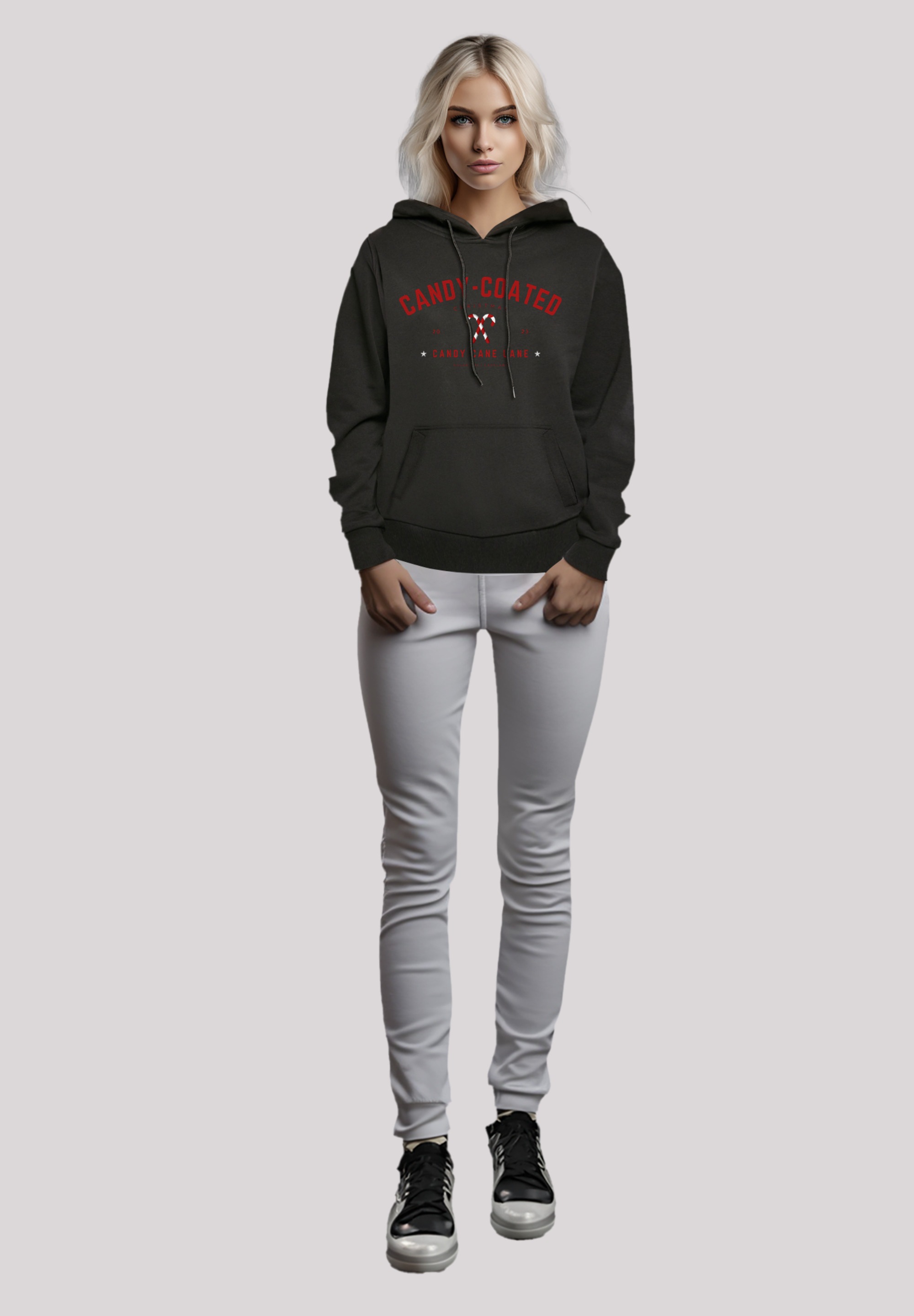 F4NT4STIC Kapuzenpullover »Weihnachten Candy Coated Christmas«, Weihnachten, Geschenk, Logo