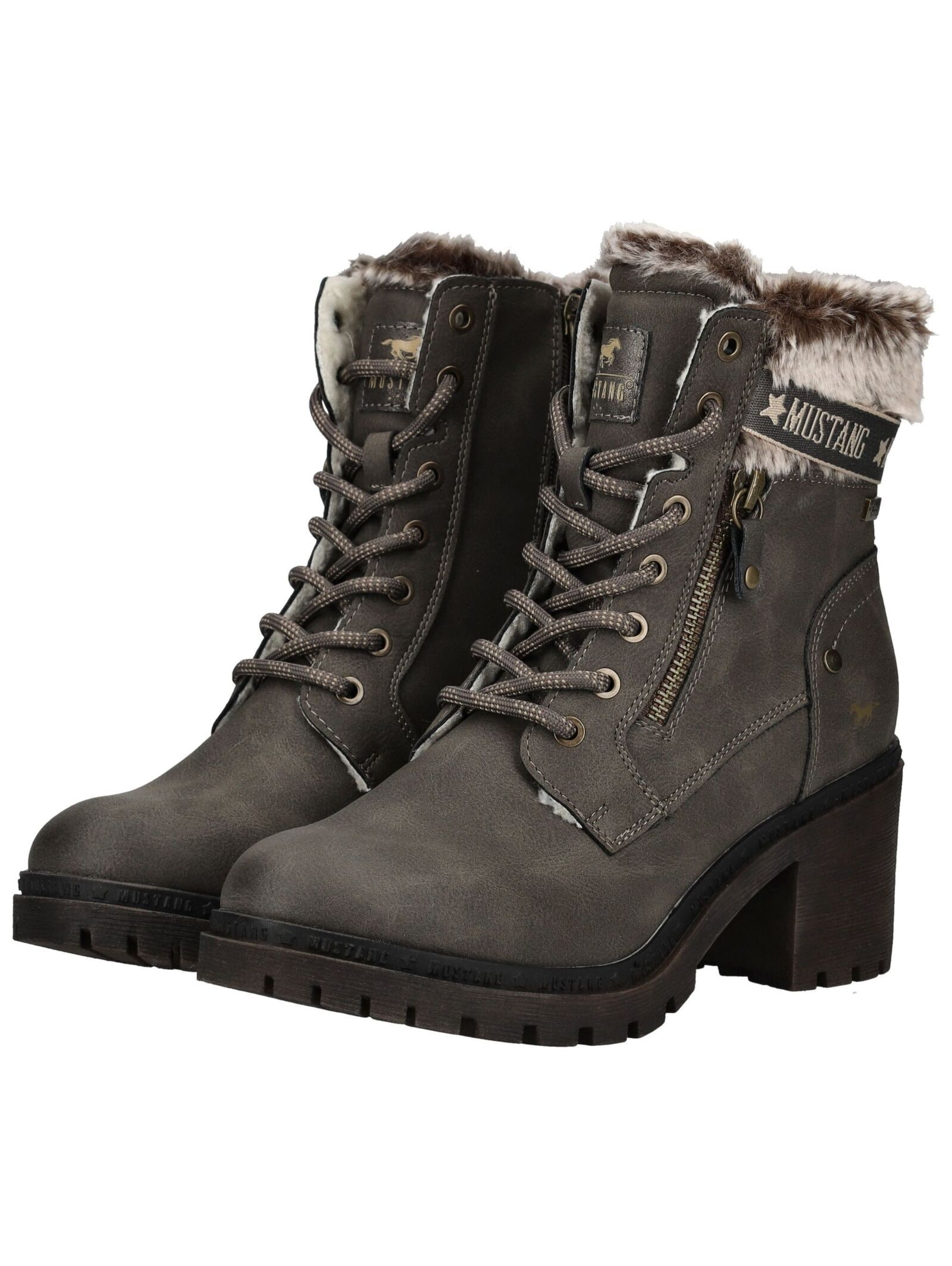 Mustang Shoes High-Heel-Stiefelette »Mustang Shoes Stiefelette Lederimitat/Textil«
