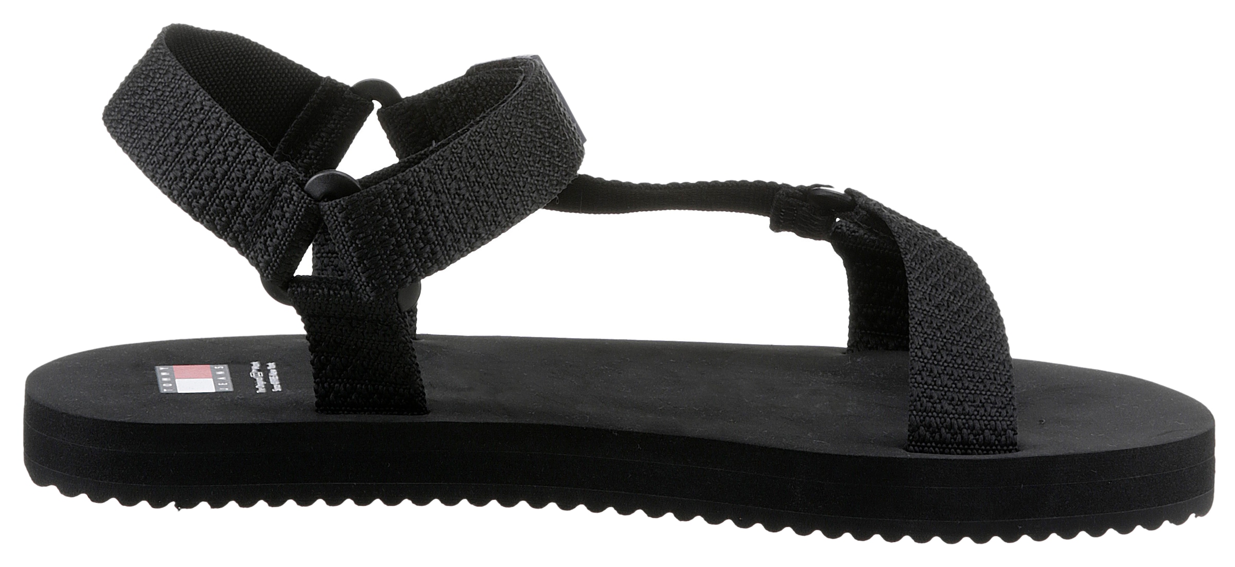 Tommy Jeans Trekkingsandale »TJM CASUAL SANDAL«, Sommerschuh, Outdoorsandale, Freizeitsandale, mit Klettverschluss