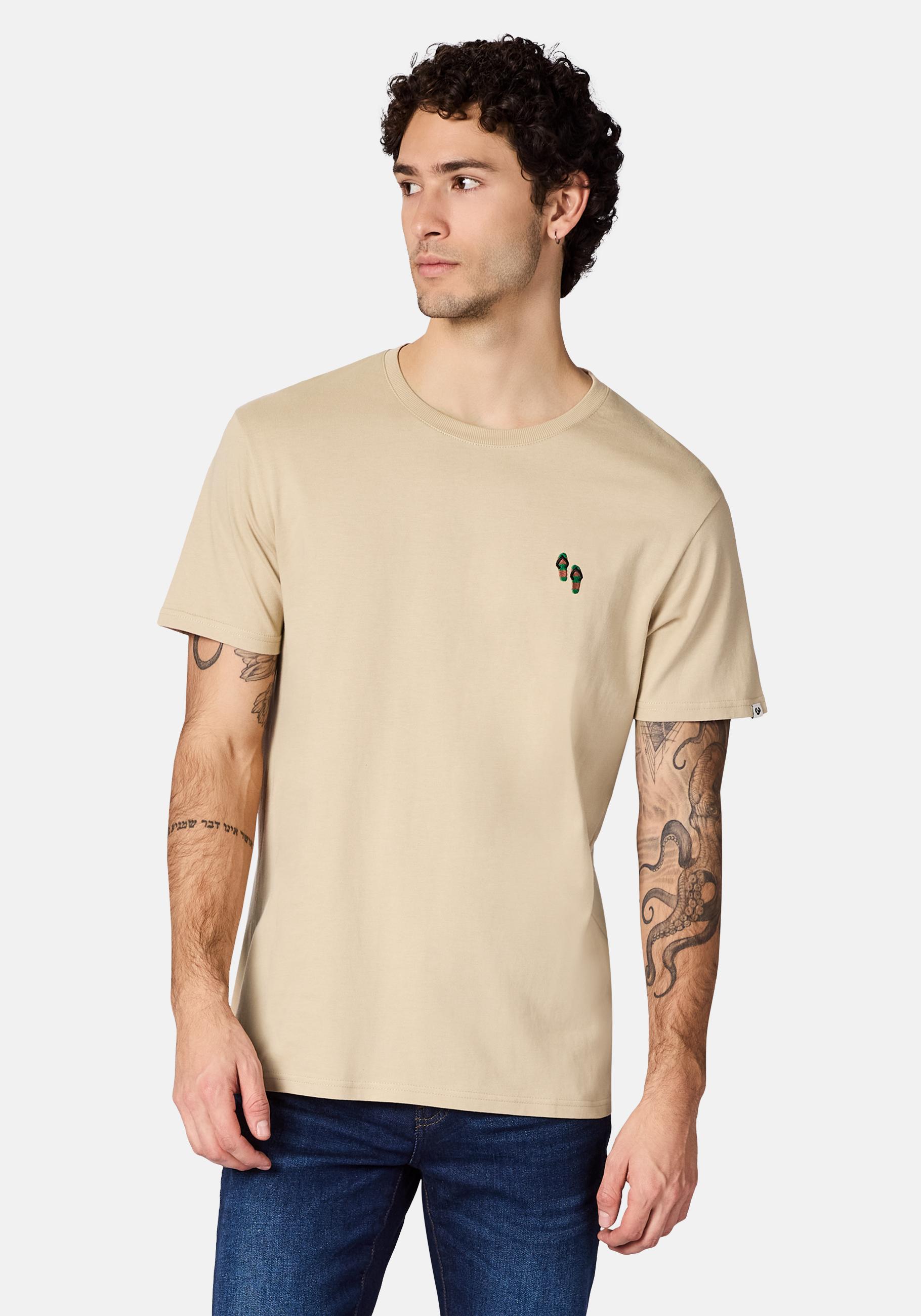 Ragwear T-Shirt "Samms B Gots YOUMODO" Kurzärmliges Shirt mit Beach-Slipper-Stickerei
