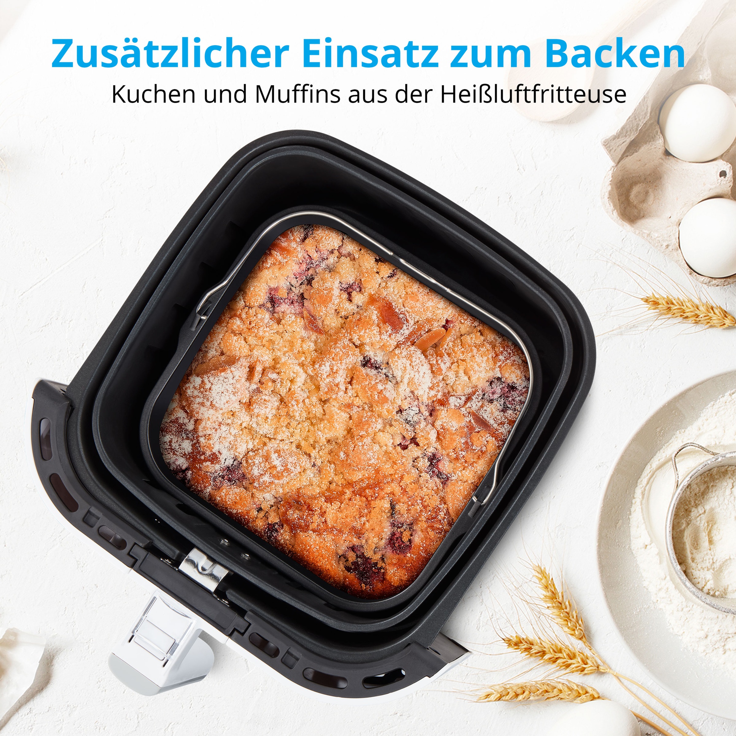 Medion® Heißluftfritteuse »MD 11740 E40 XL«, 2000 W, digitales Bedienfeld, 9 Automatikprogramme
