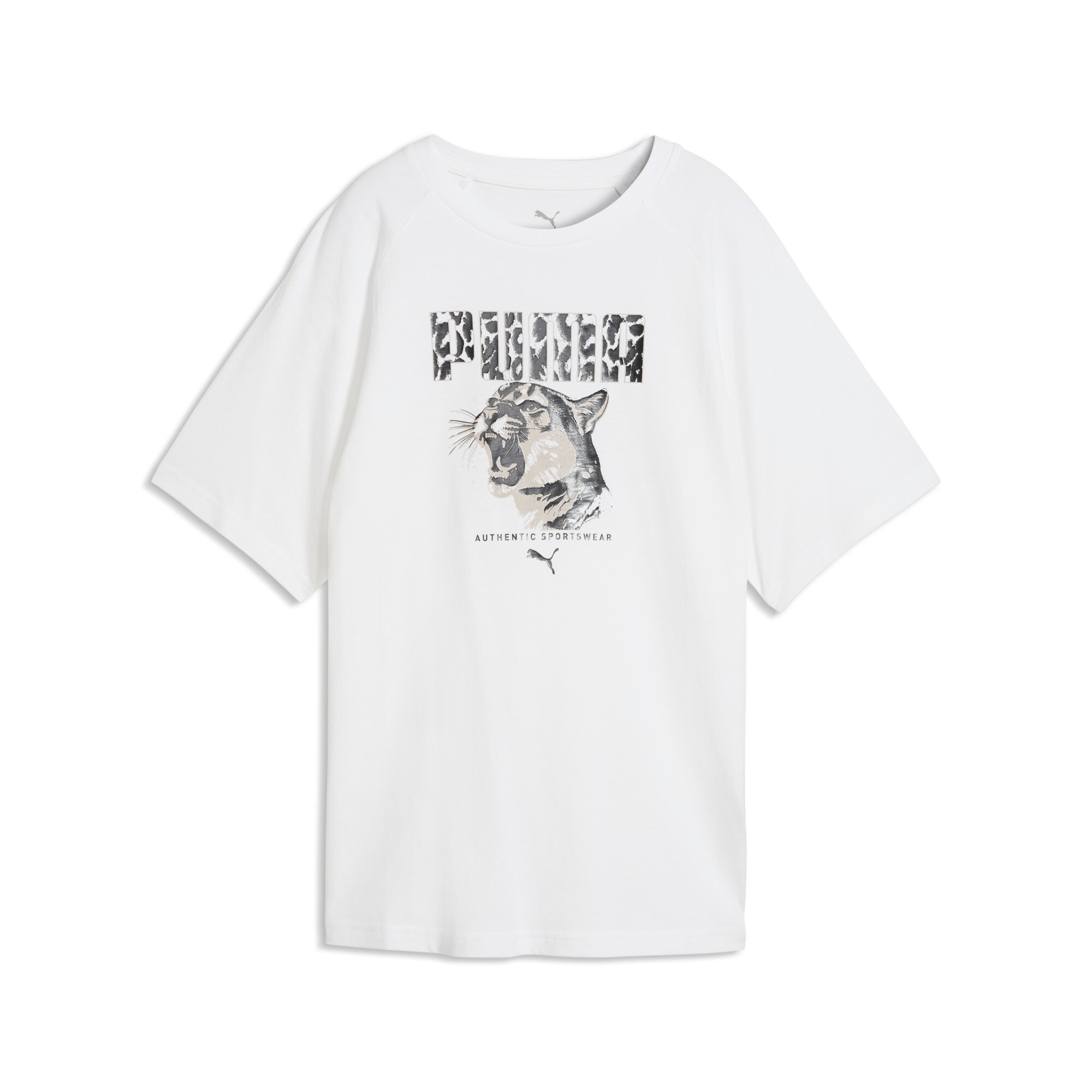 PUMA T-Shirt "GRAPHICS ANIMAL RELAXED GRAPHIC TEE" mit sportlichem Stil, Kurzarmdesign, Rundhalsausschnitt, unifarben