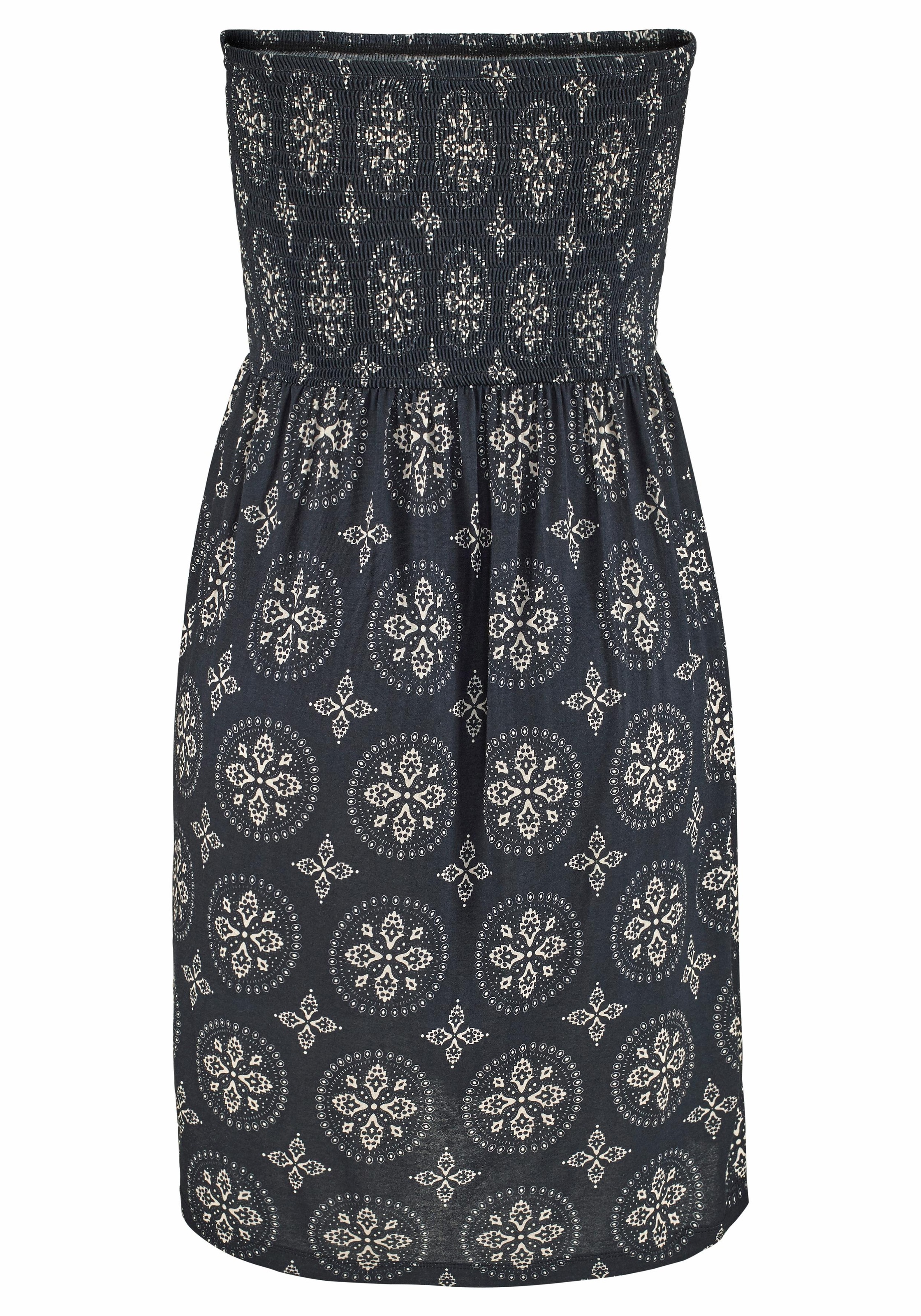 LASCANA Bandeau Dress Black/Beige Size 44 3