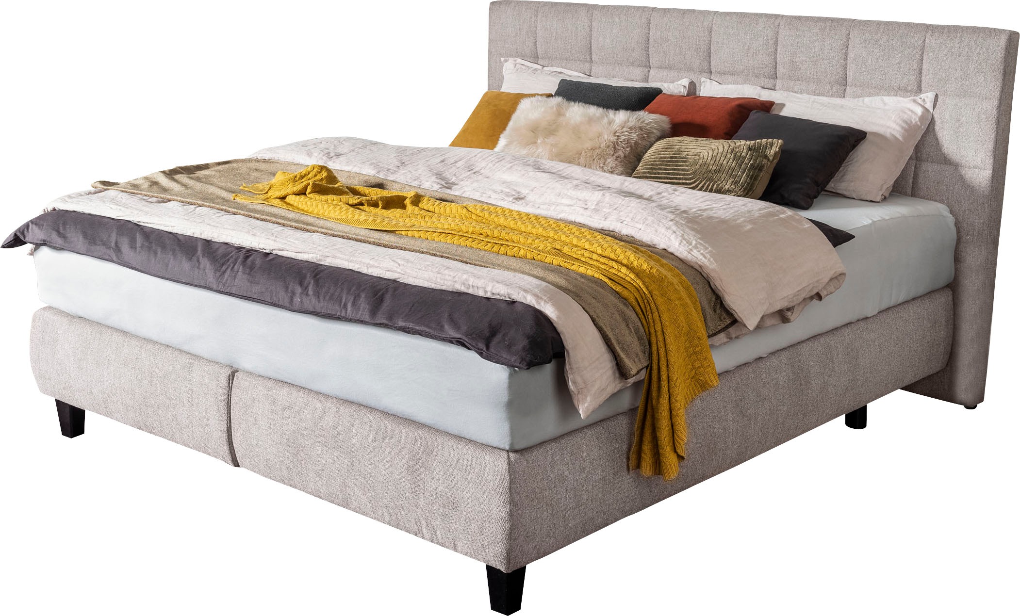 alina Boxspringbett "Edera", Doppelbett wahlweise mit Topper, Liegefläche 1 günstig online kaufen
