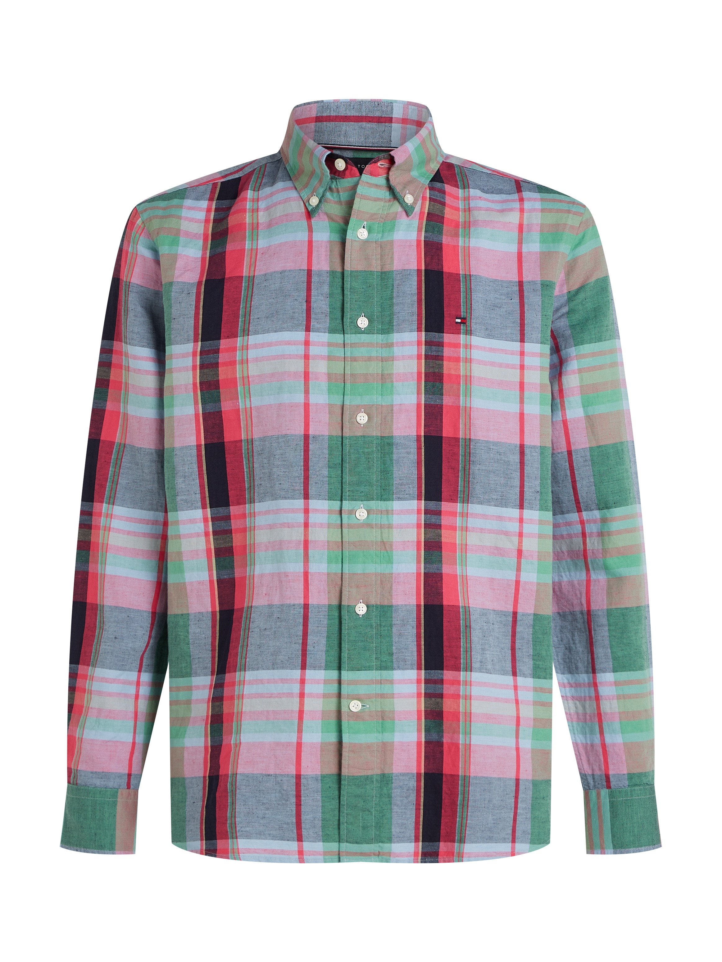 Tommy Hilfiger Langarmhemd »LINEN BLEND MADRAS CHECK«