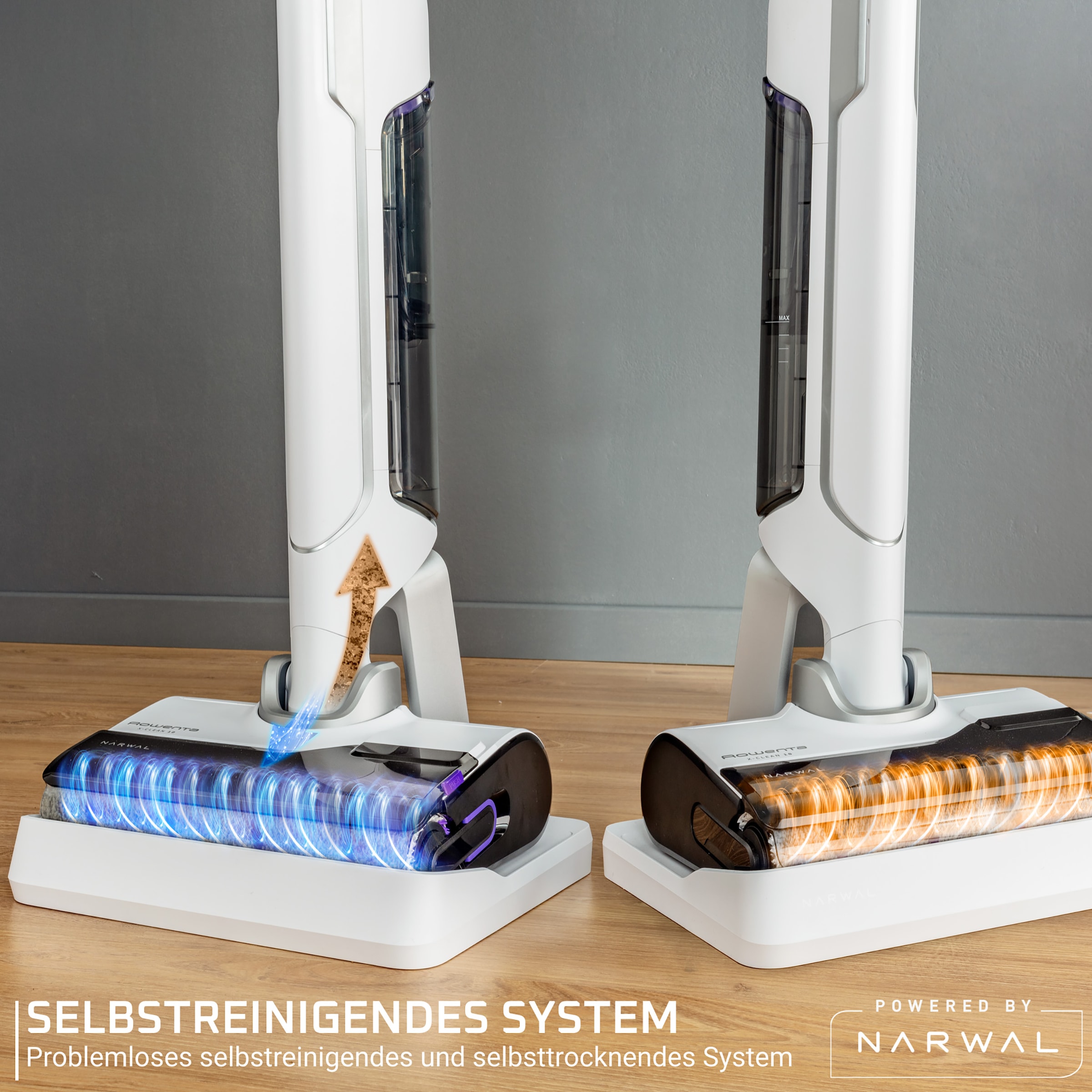 Rowenta Nass-Trocken-Akkusauger »GZ7540 X-Clean 10«, lange Laufzeit, selbstreinigend und -trocknend, geeignet für Hartböden
