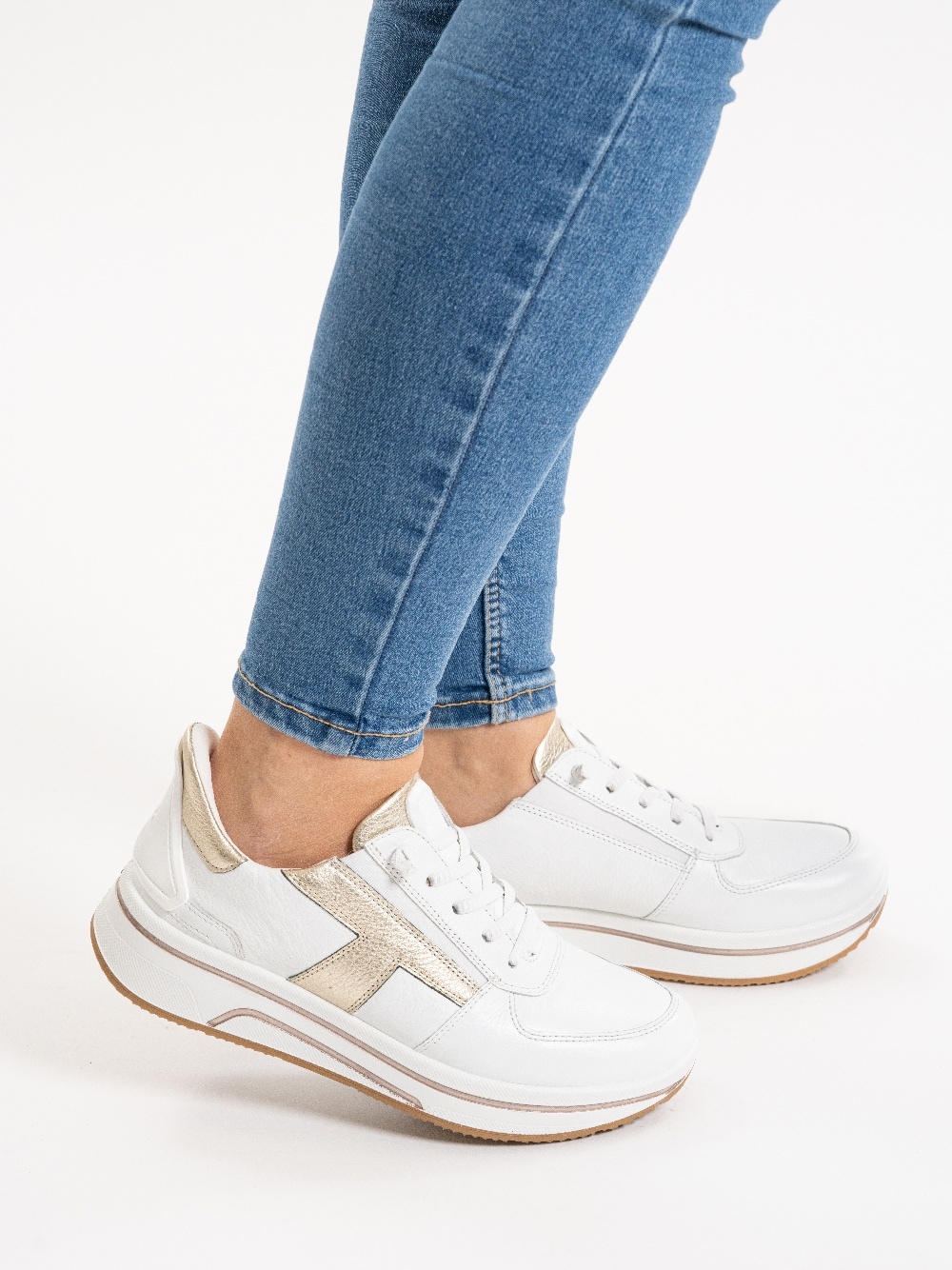 Ara Slip-On Sneaker »SAPPORO«, Freizeitschuh, Schnürschuh mit Frottee-Futter, H-Weite