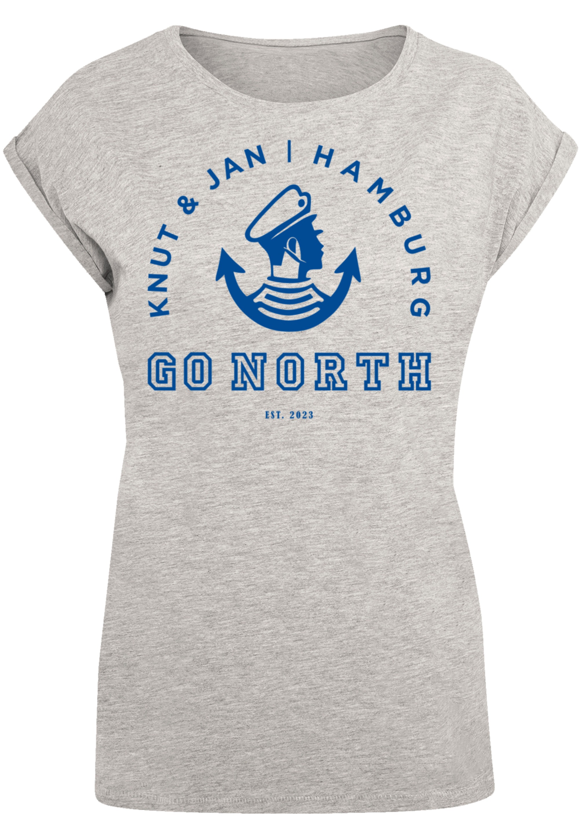 F4NT4STIC T-Shirt »Go North Knut Jan Hamburg Knut Jan Hamburg«, Print