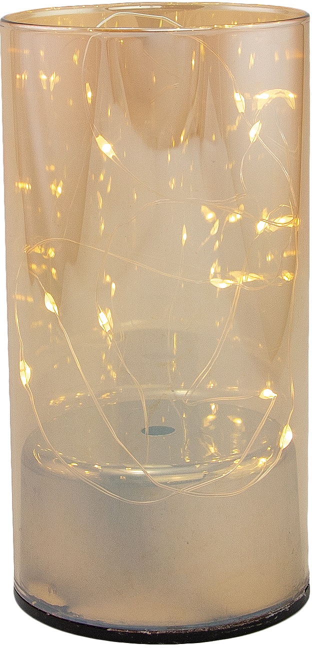 RIFFELMACHER & WEINBERGER Dekoobjekt "mit LED Beleuchtung", Weihnachtsdeko, aus Glas, mit 10 LEDs, Höhe ca. 15 cm