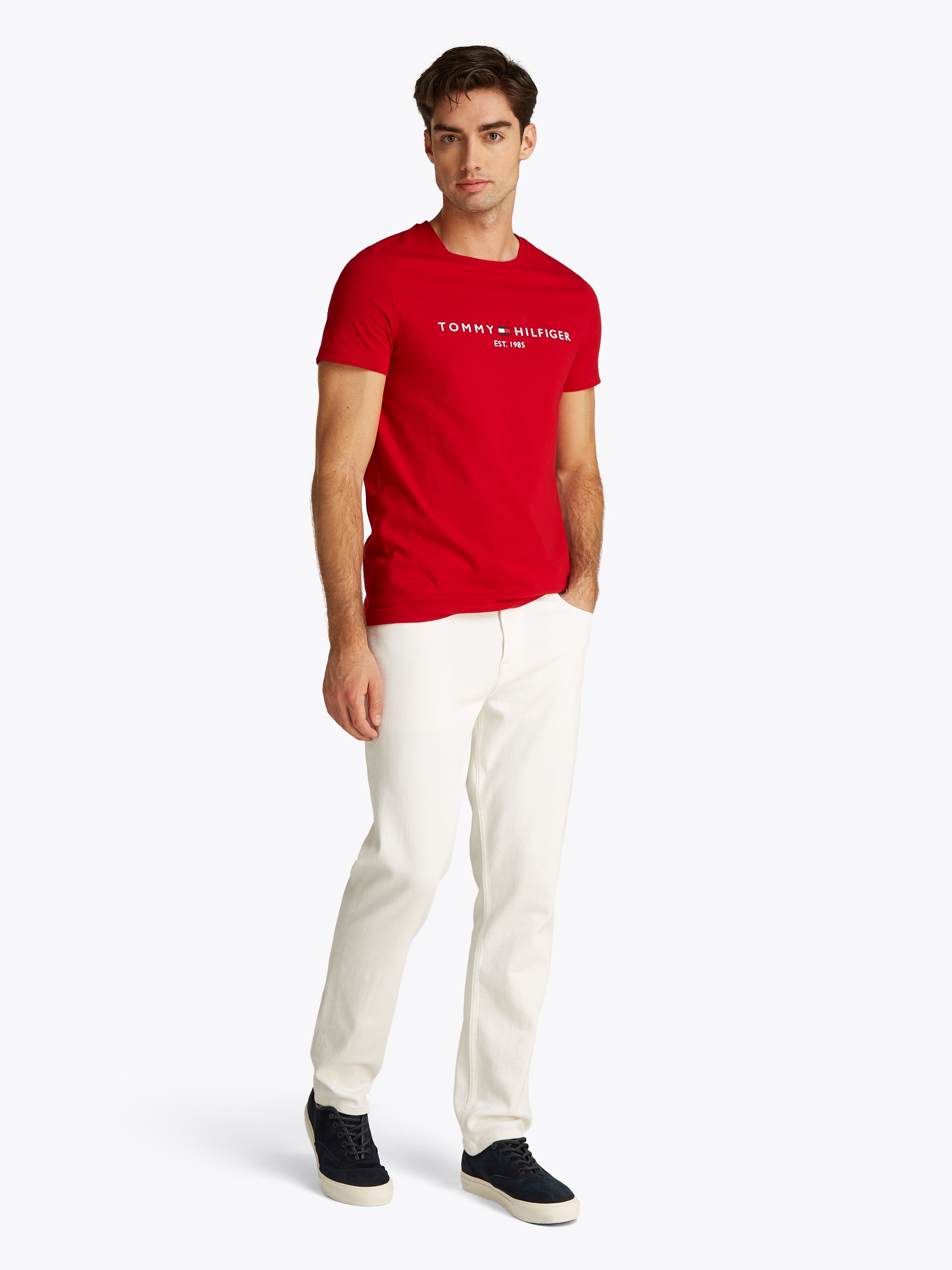 Tommy Hilfiger T-Shirt »TOMMY LOGO TEE«, aus reiner, nachhaltiger Baumwolle