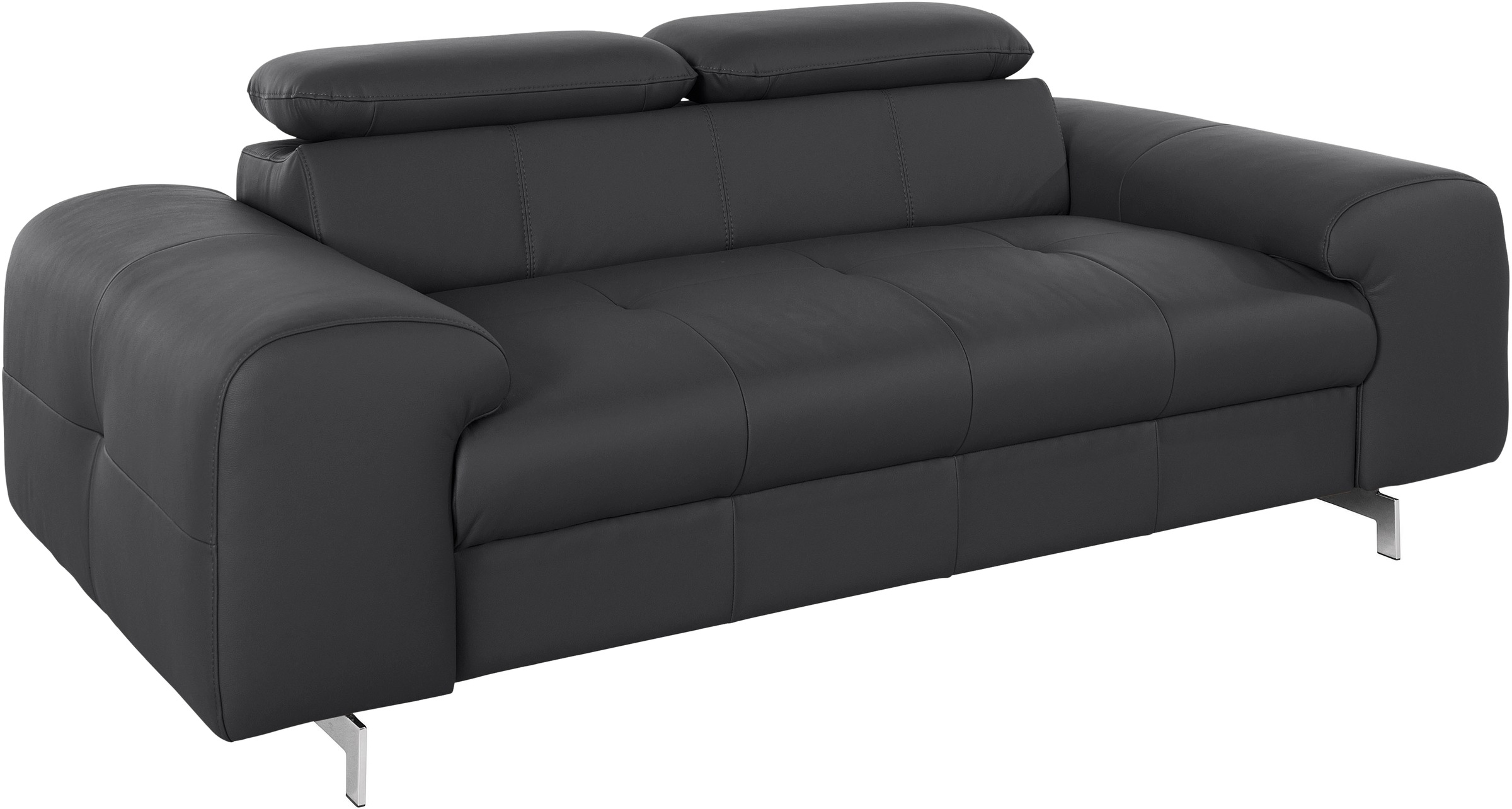 COTTA 2-Sitzer »Chef«, Big-Sofa mit Kopfteilverstellung, edle Metallkufen
