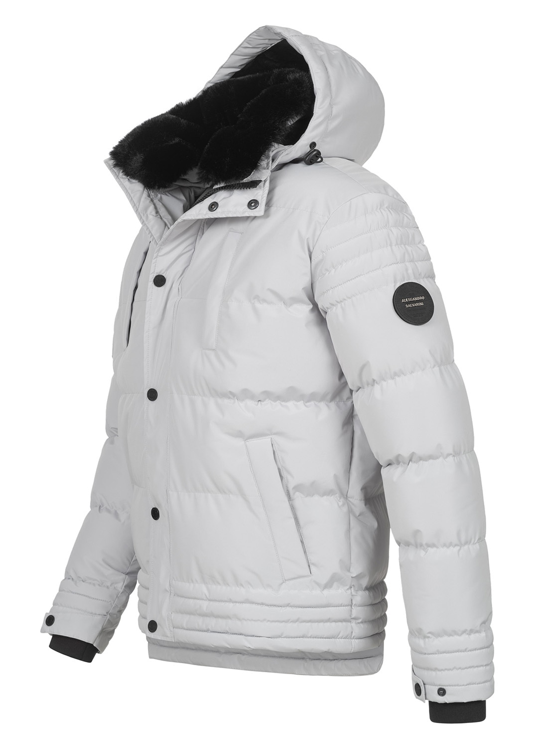 Alessandro Salvarini Winterjacke »ASFabiano«, mit warmem Teddyfell und abnehmbarer Kapuze