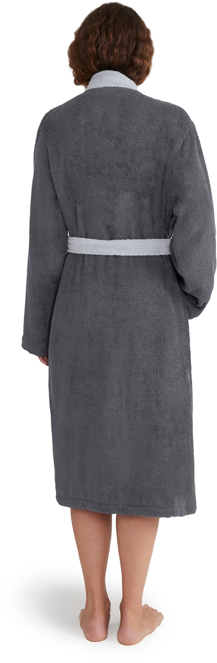 Möve Unisex-Bademantel »Superwuschel Kimono mit Blende«, (1 St.), ideal für Sauna & Spa, Hotelbademantel