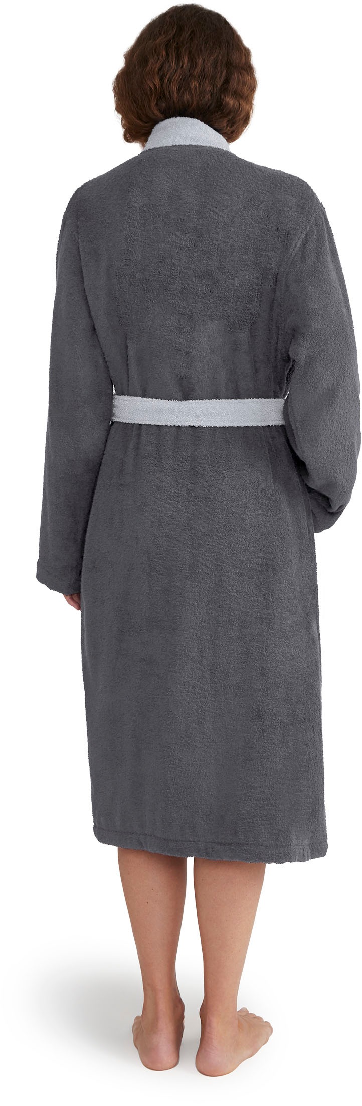Möve Unisex-Bademantel "Superwuschel Kimono mit Blende" 1 Stk. tlg., ideal günstig online kaufen