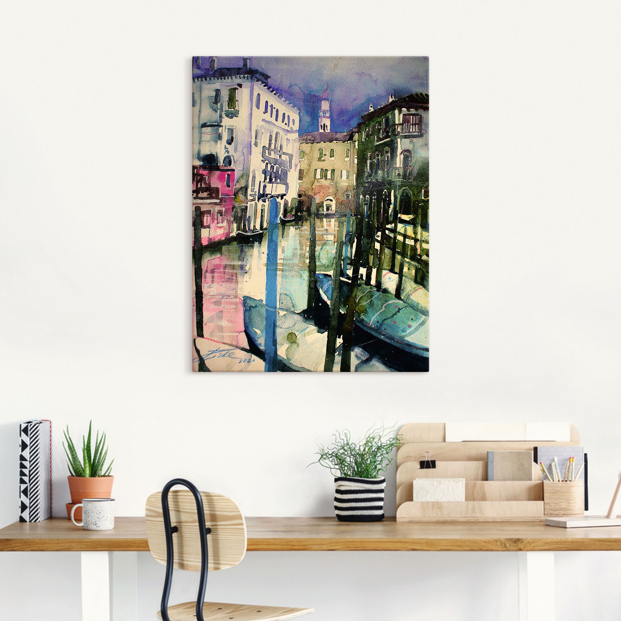 Artland Wandbild »Venedig, Fondamenta Malcanton«, Venedig, (1 St.), als Alubild, Outdoorbild, Leinwandbild in verschied. Größen