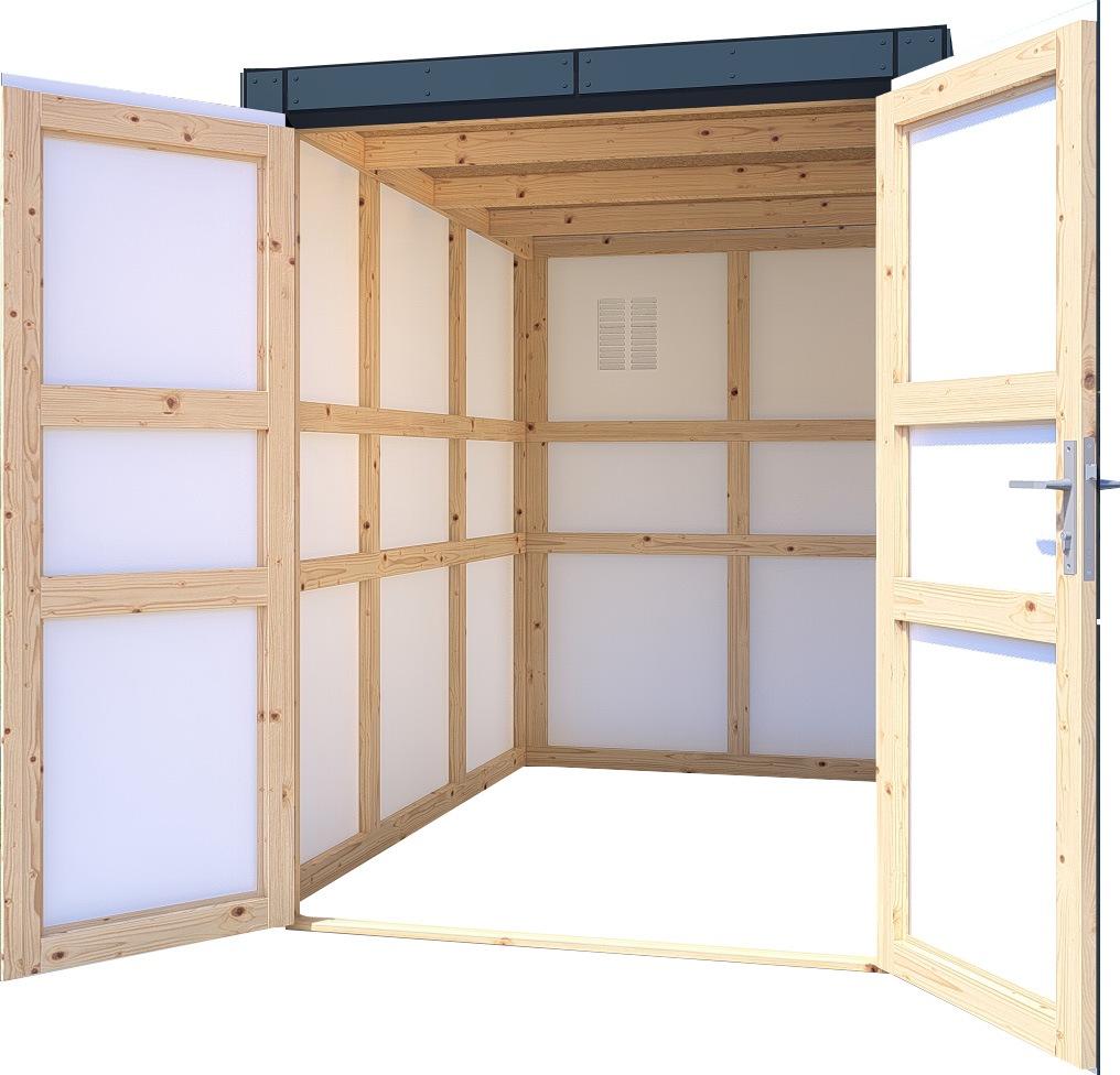 BERTILO Fahrradbox »HPL Bike in verschiedenen Farben«, HPL, witterungsbeständig, farbstabil, BxTxH: 155x235x194 cm
