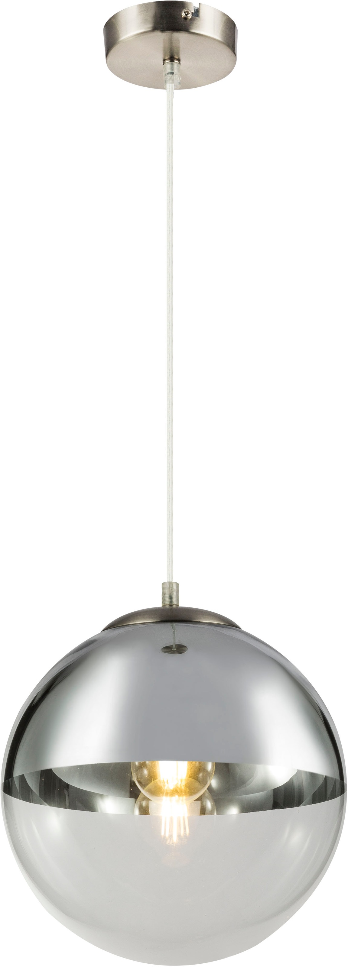 GLOBO LIGHTING Hängeleuchte »VARUS« E27 1 Stk. Hängeleuchte für Esszimmer Nickel matt