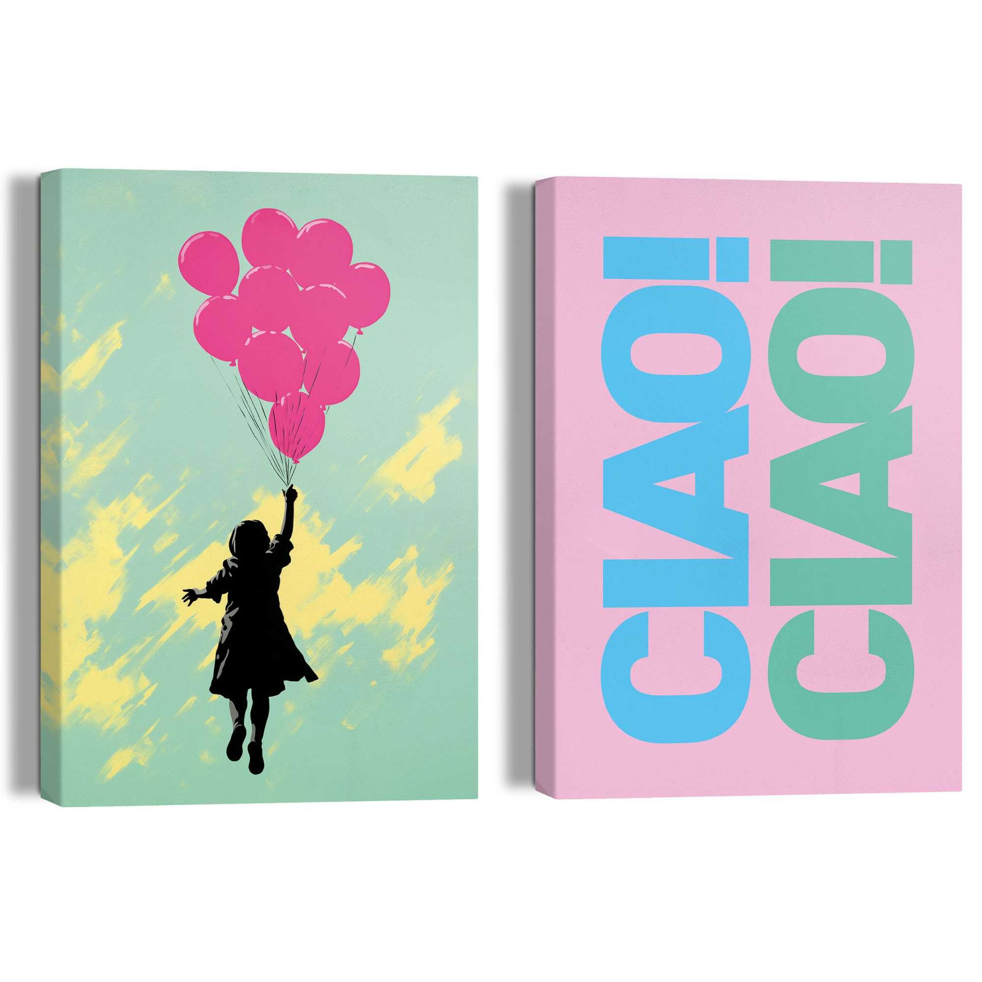 Reinders Leinwandbild "Ciao Ciao" Teenager Zimmer - Luftballons - Leinwand - Sprüche - 20x30 cm